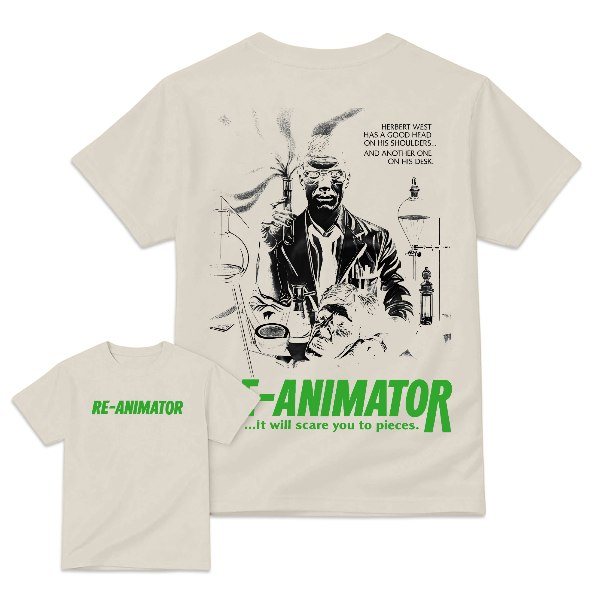 Gothic Mad Scientist Poster Graphic T-Shirt Oversized Streetwear Tee