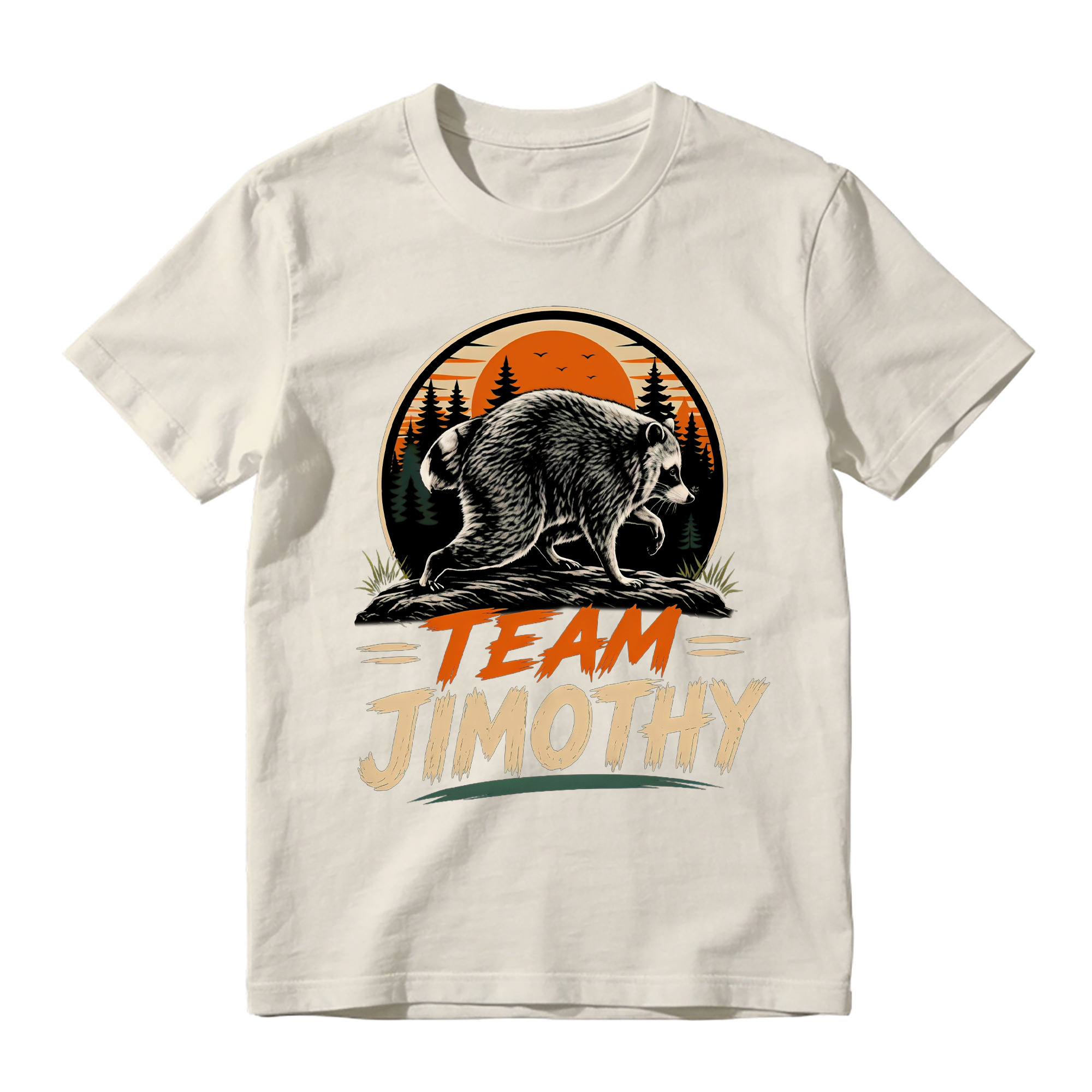 Team Jimothy Raccoon Sunset Vintage T-Shirt