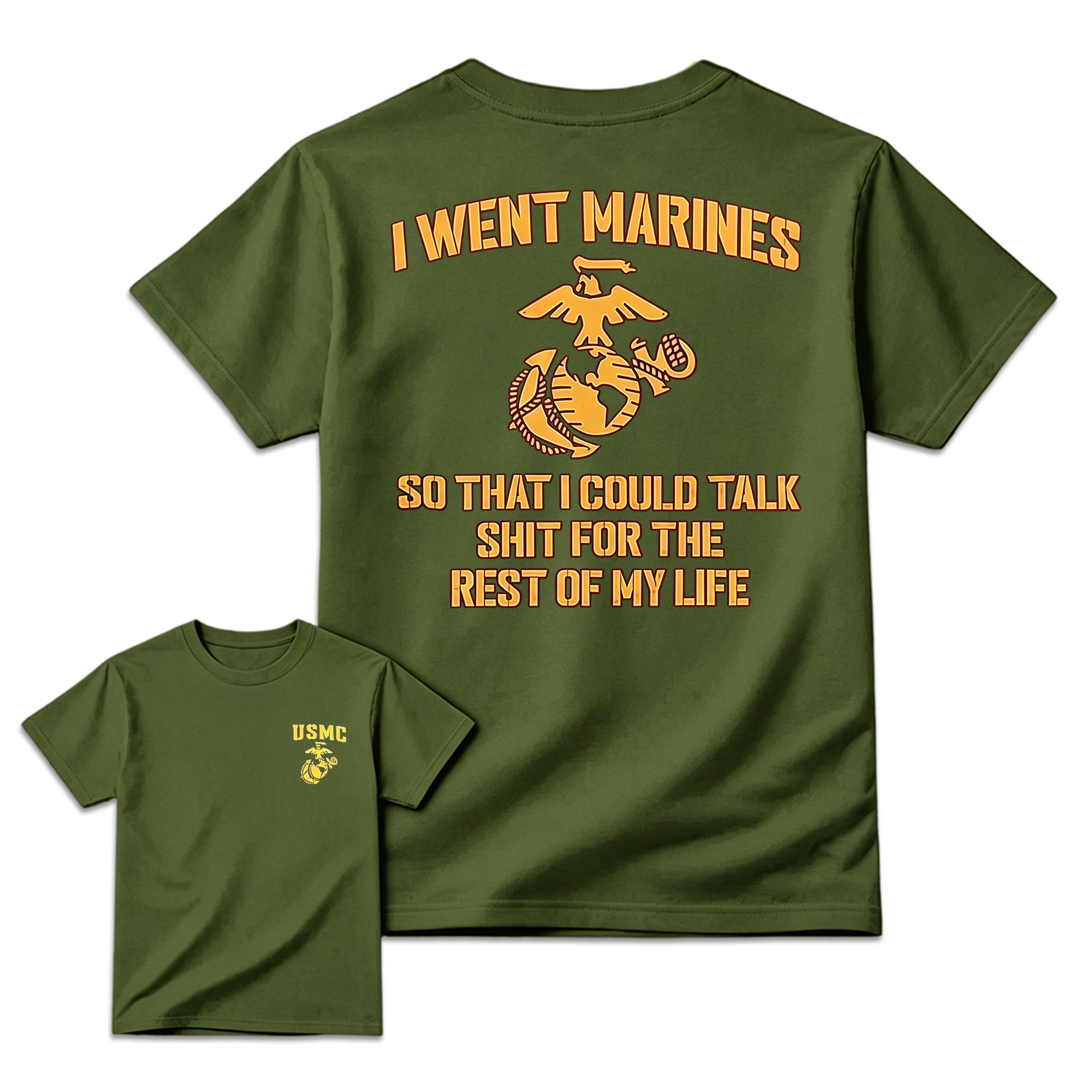 Military Crest Veteran Humor Graphic T-Shirt