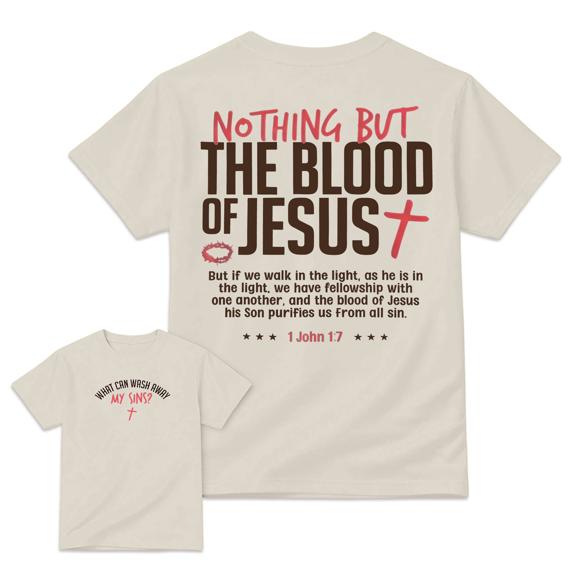 Nothing But The Blood Christian Faith Verse T-Shirt