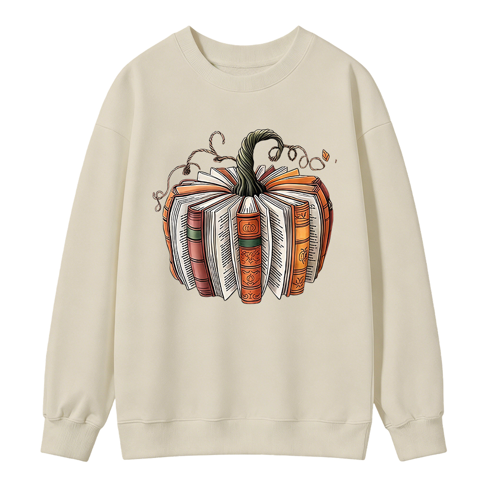 Bookish Pumpkin Fall Crewneck Sweatshirt