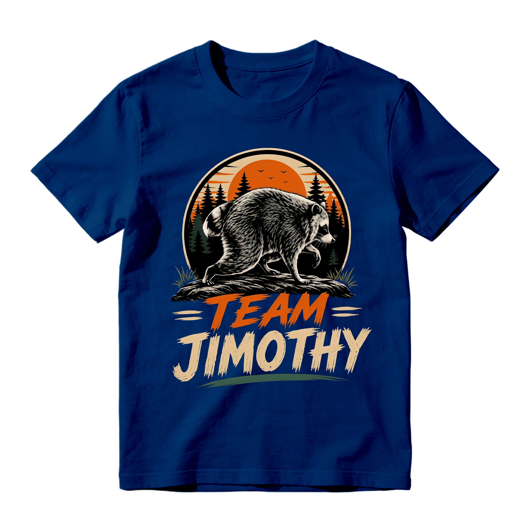 Team Jimothy Raccoon Sunset Vintage T-Shirt