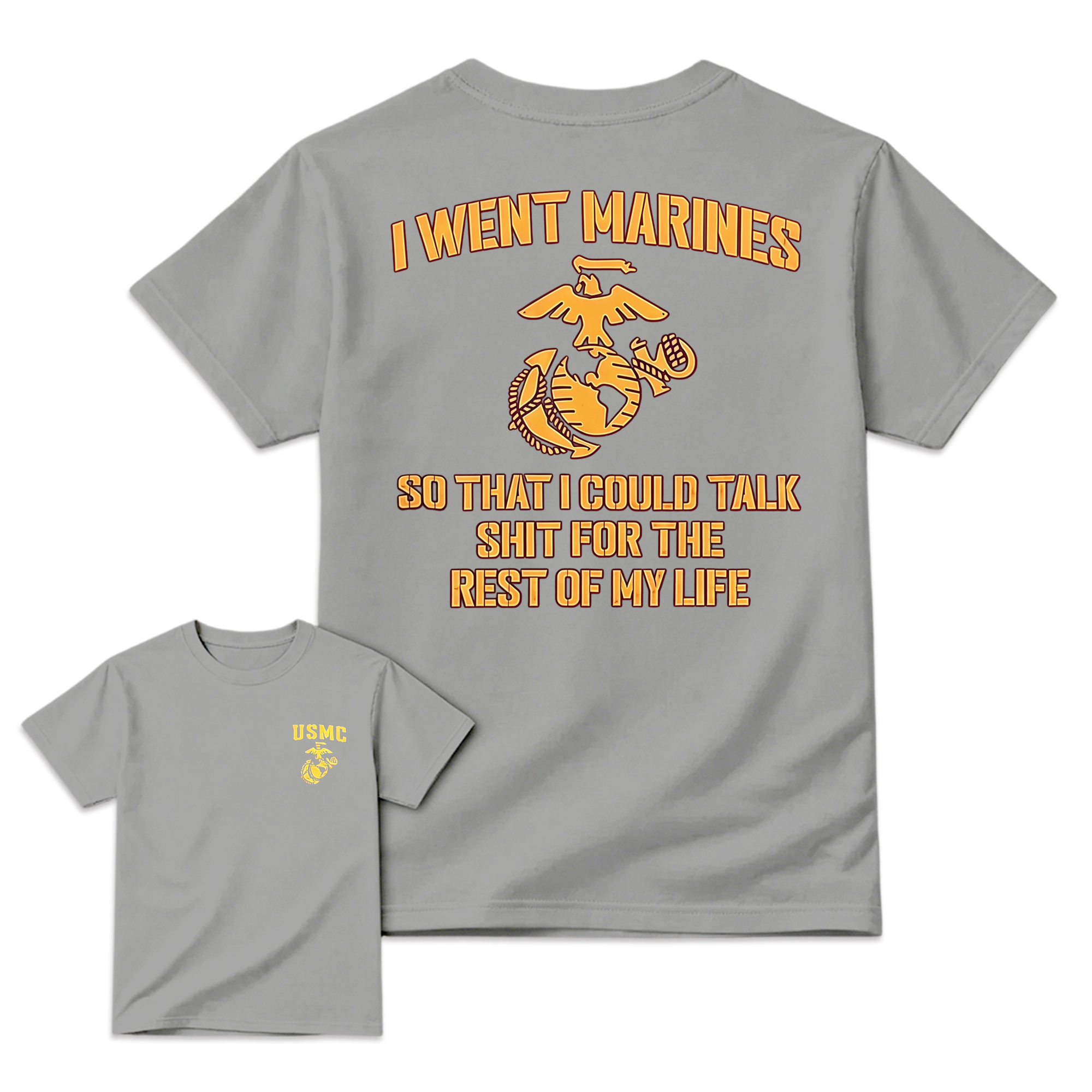 Military Crest Veteran Humor Graphic T-Shirt