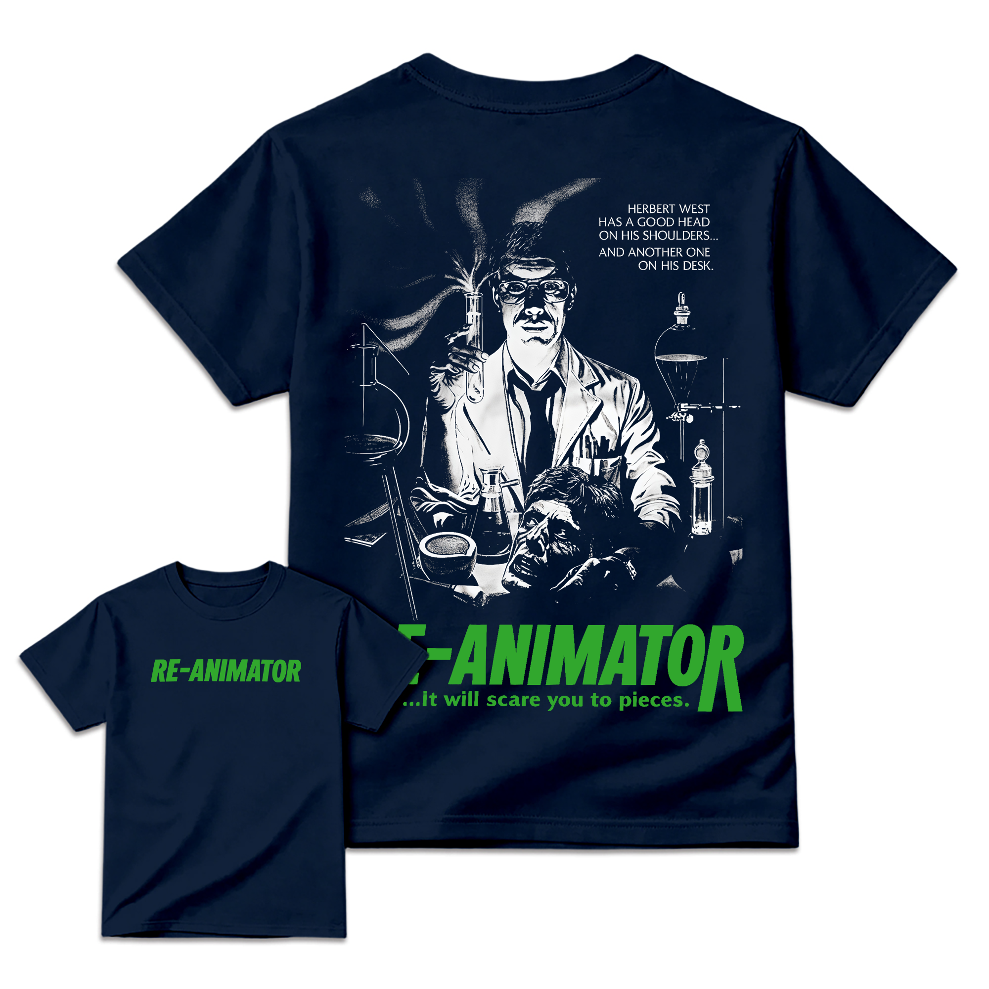 Gothic Mad Scientist Poster Graphic T-Shirt Oversized Streetwear Tee