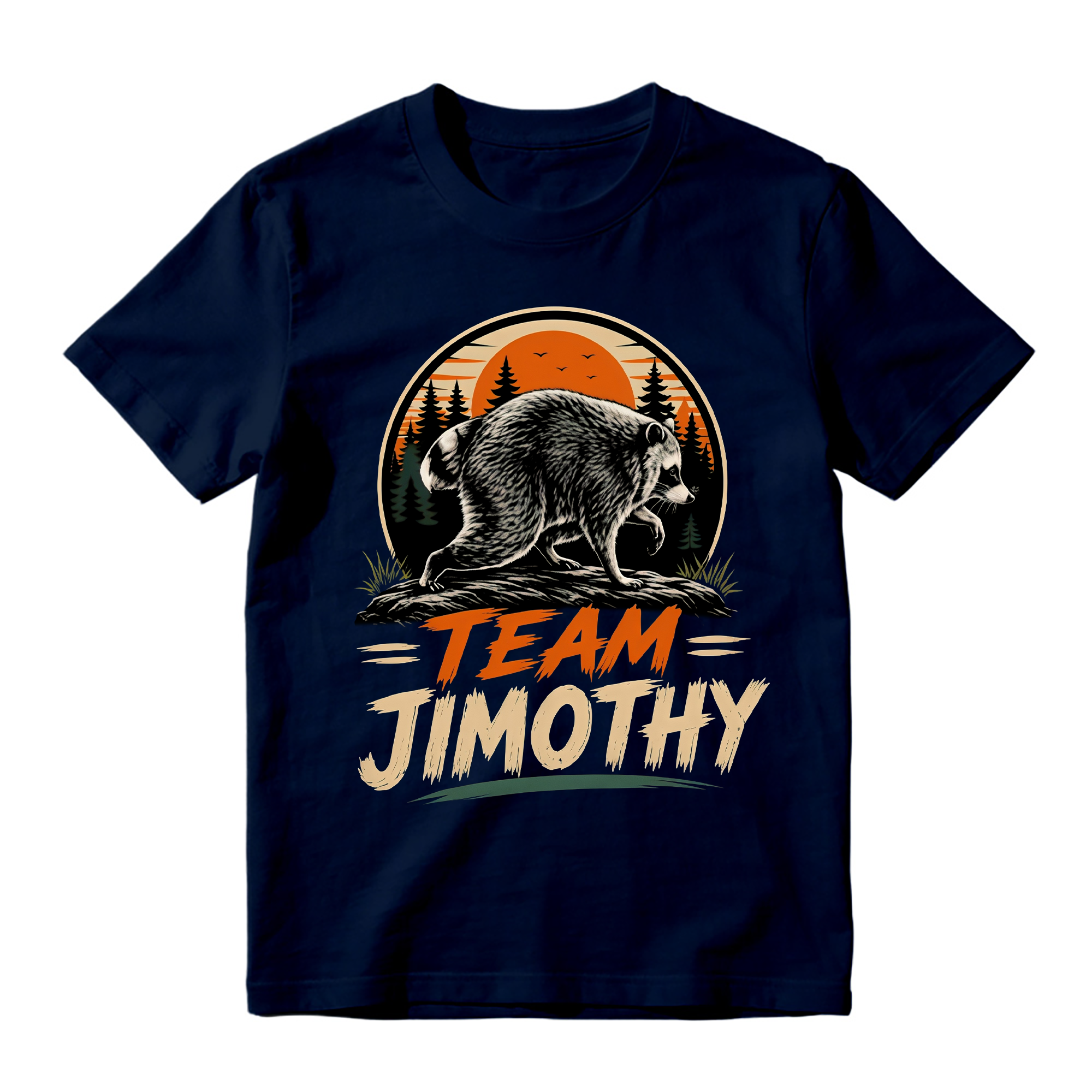 Team Jimothy Raccoon Sunset Vintage T-Shirt