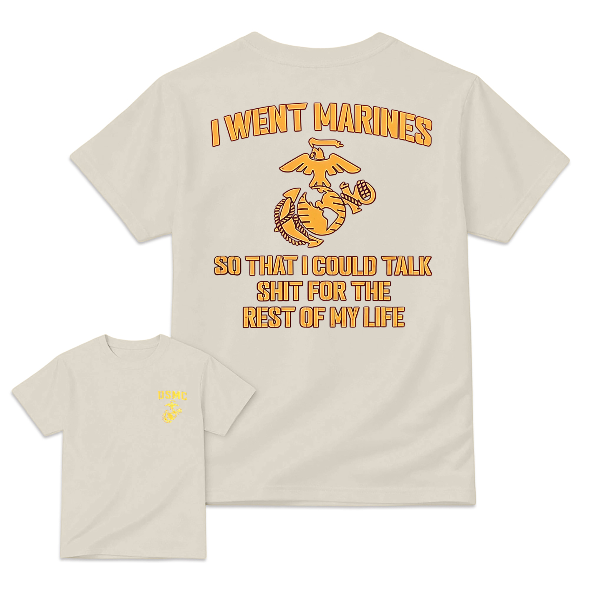 Military Crest Veteran Humor Graphic T-Shirt
