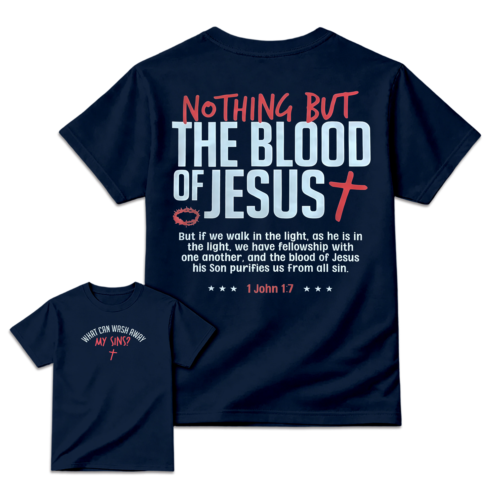 Nothing But The Blood Christian Faith Verse T-Shirt