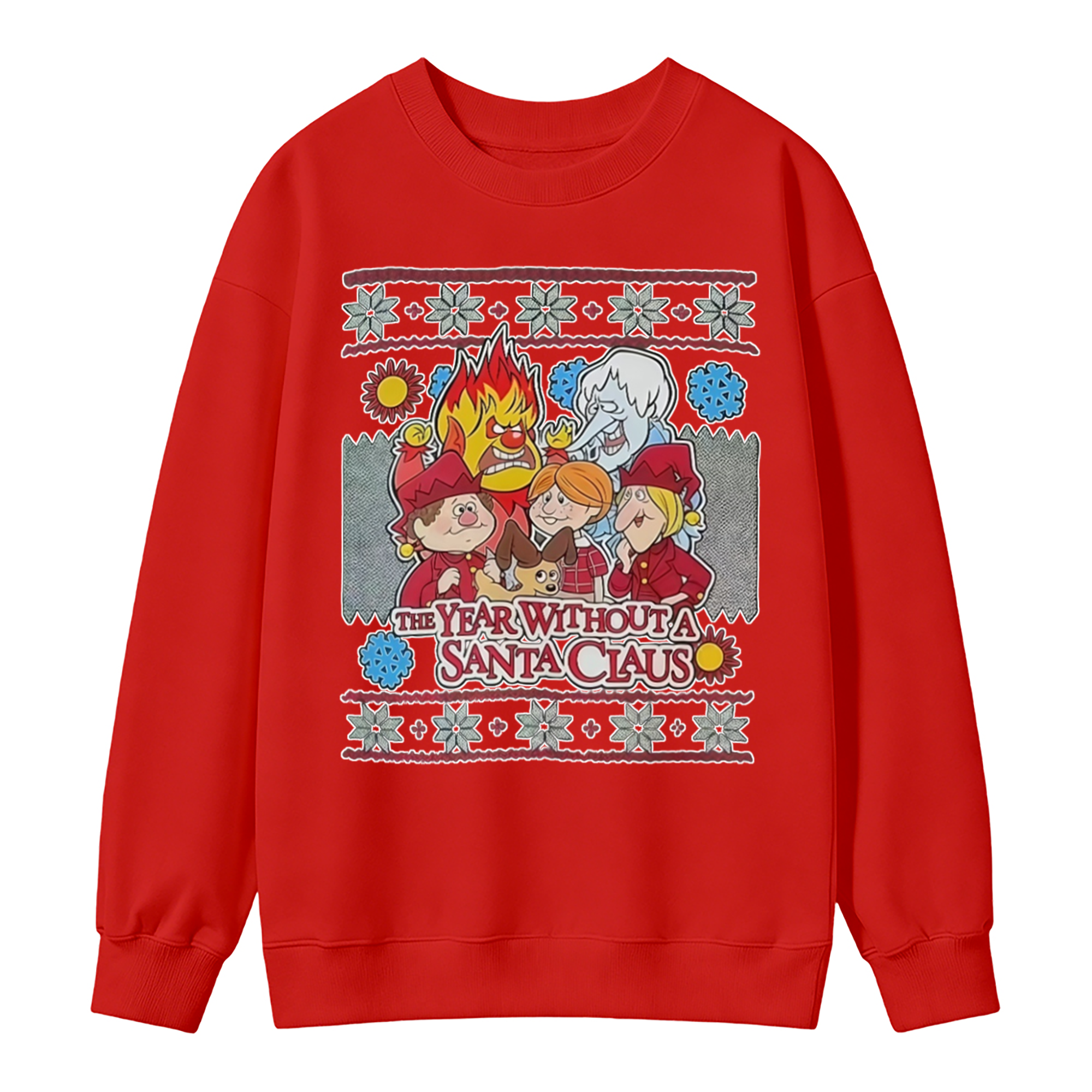 Retro Christmas Classic Cartoon Sweatshirt - Ugly Holiday Sweater Graphic Pullover