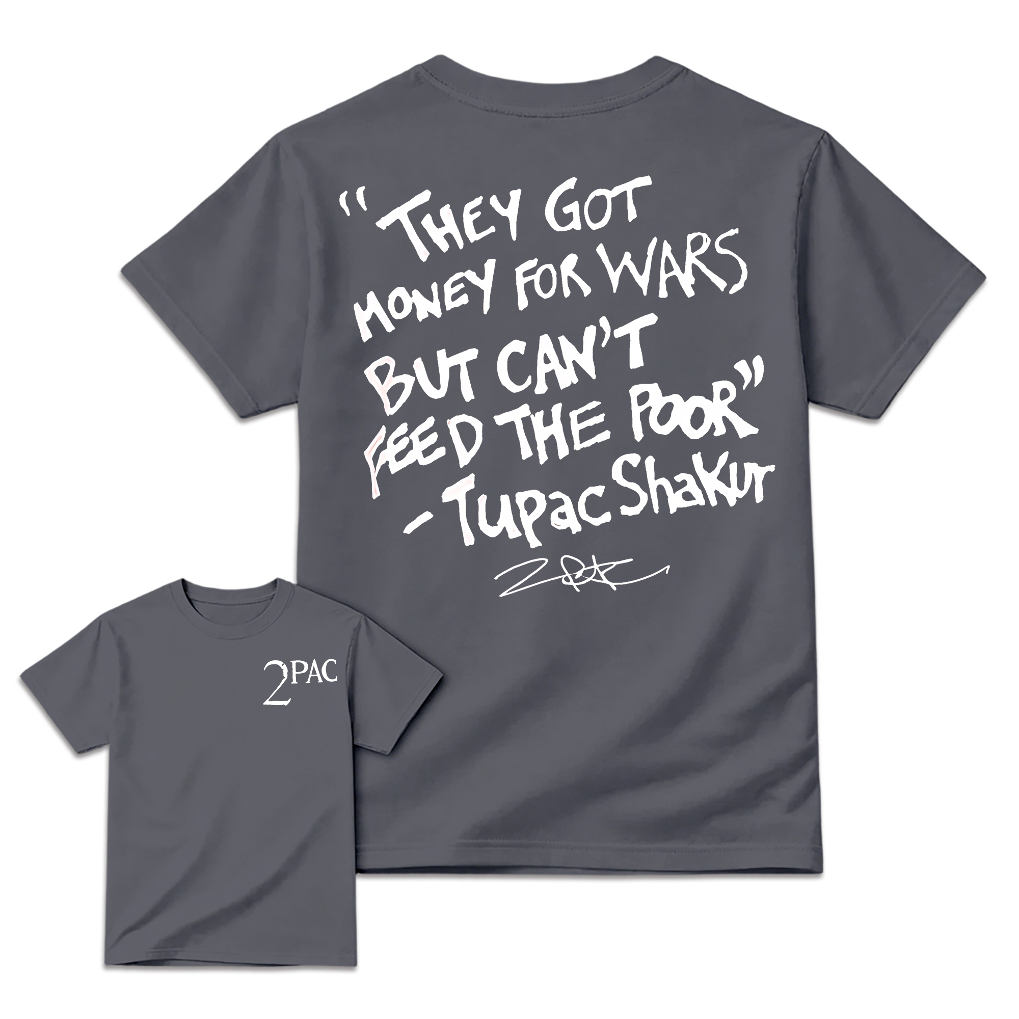 "Money For Wars" Quote Graphic T-Shirt Vintage Hip Hop Cotton Tee