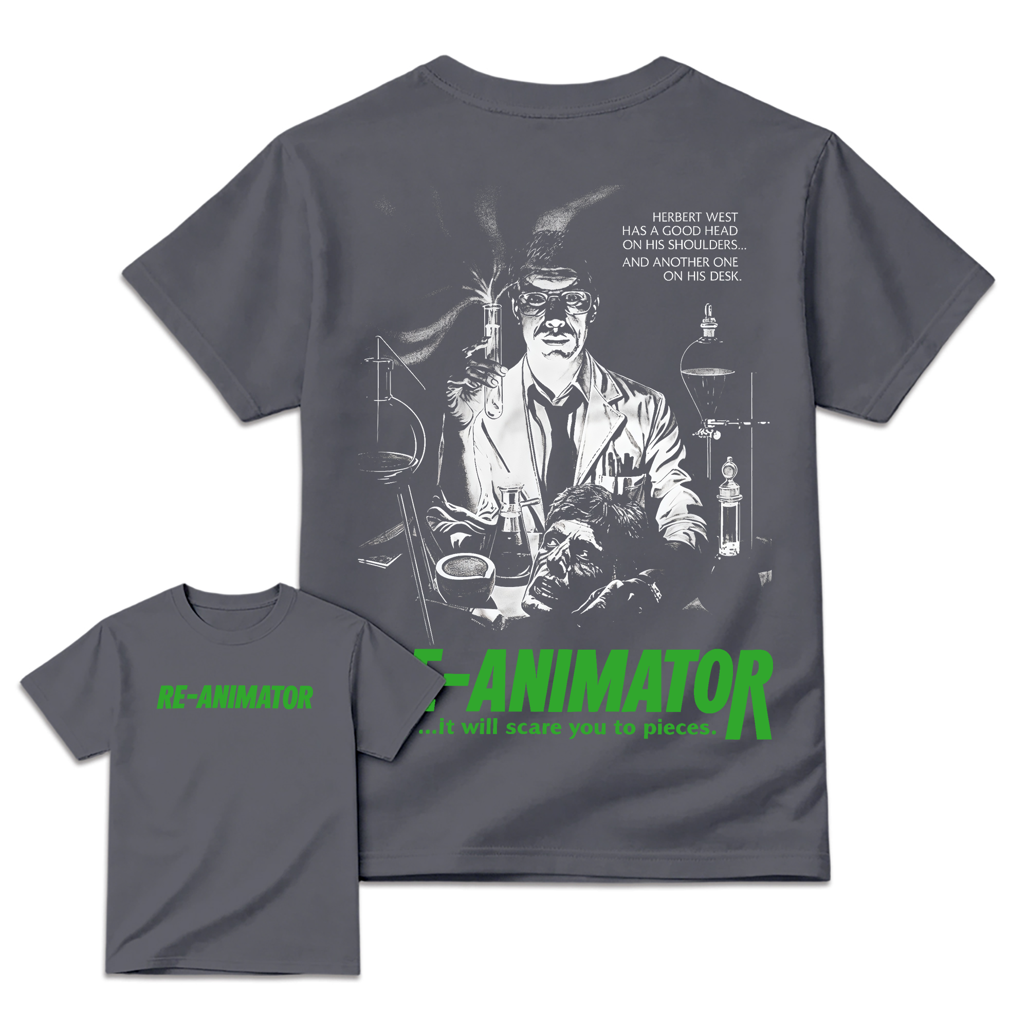 Gothic Mad Scientist Poster Graphic T-Shirt Oversized Streetwear Tee