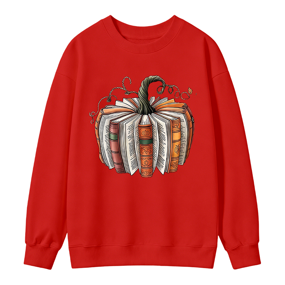 Bookish Pumpkin Fall Crewneck Sweatshirt