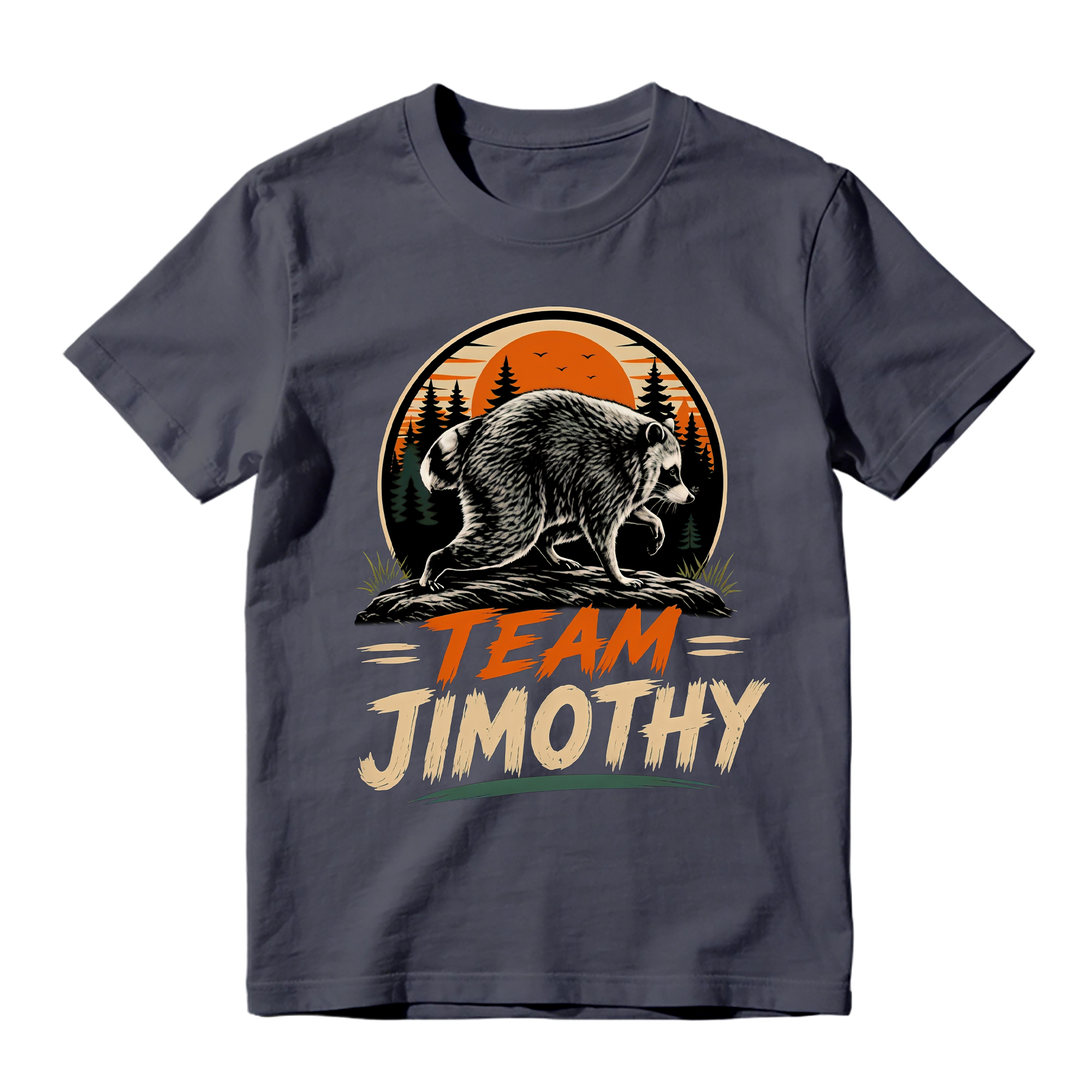 Team Jimothy Raccoon Sunset Vintage T-Shirt
