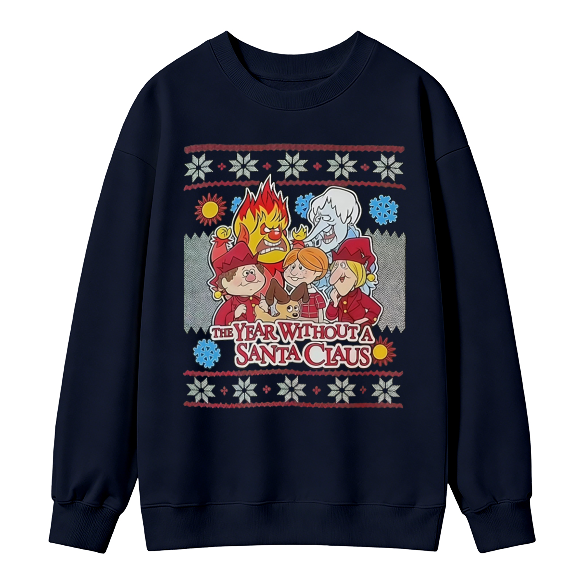 Retro Christmas Classic Cartoon Sweatshirt - Ugly Holiday Sweater Graphic Pullover