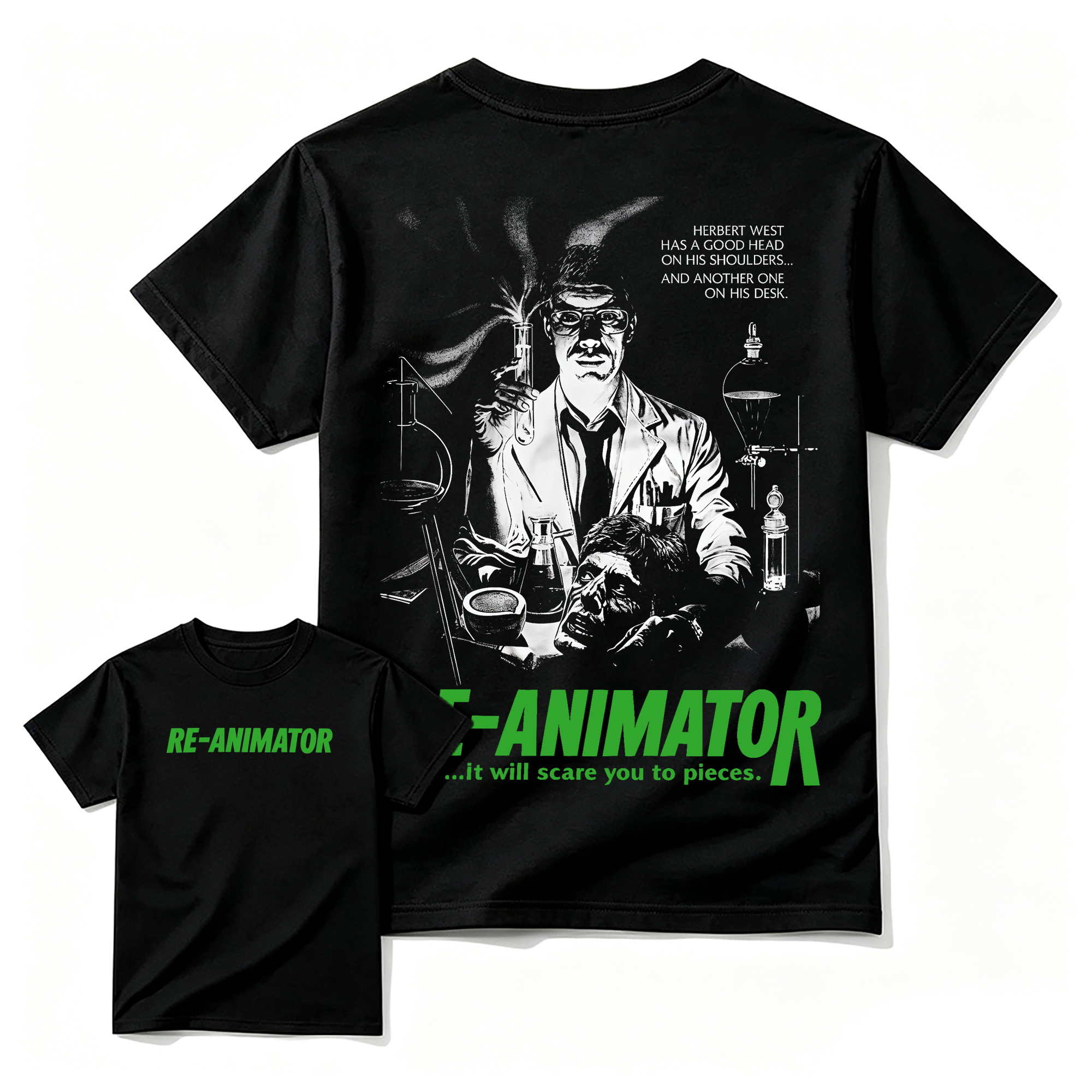 Gothic Mad Scientist Poster Graphic T-Shirt Oversized Streetwear Tee