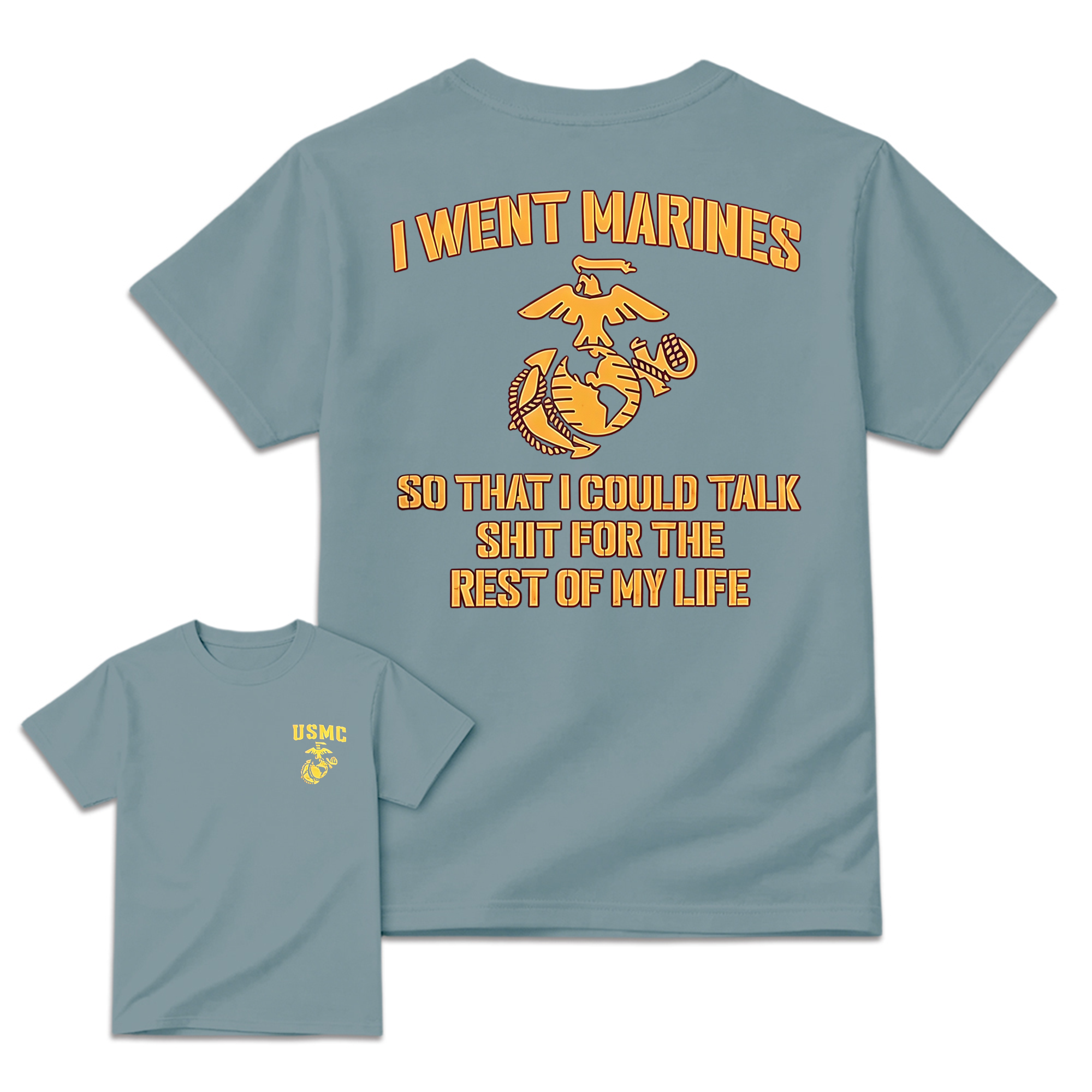 Military Crest Veteran Humor Graphic T-Shirt