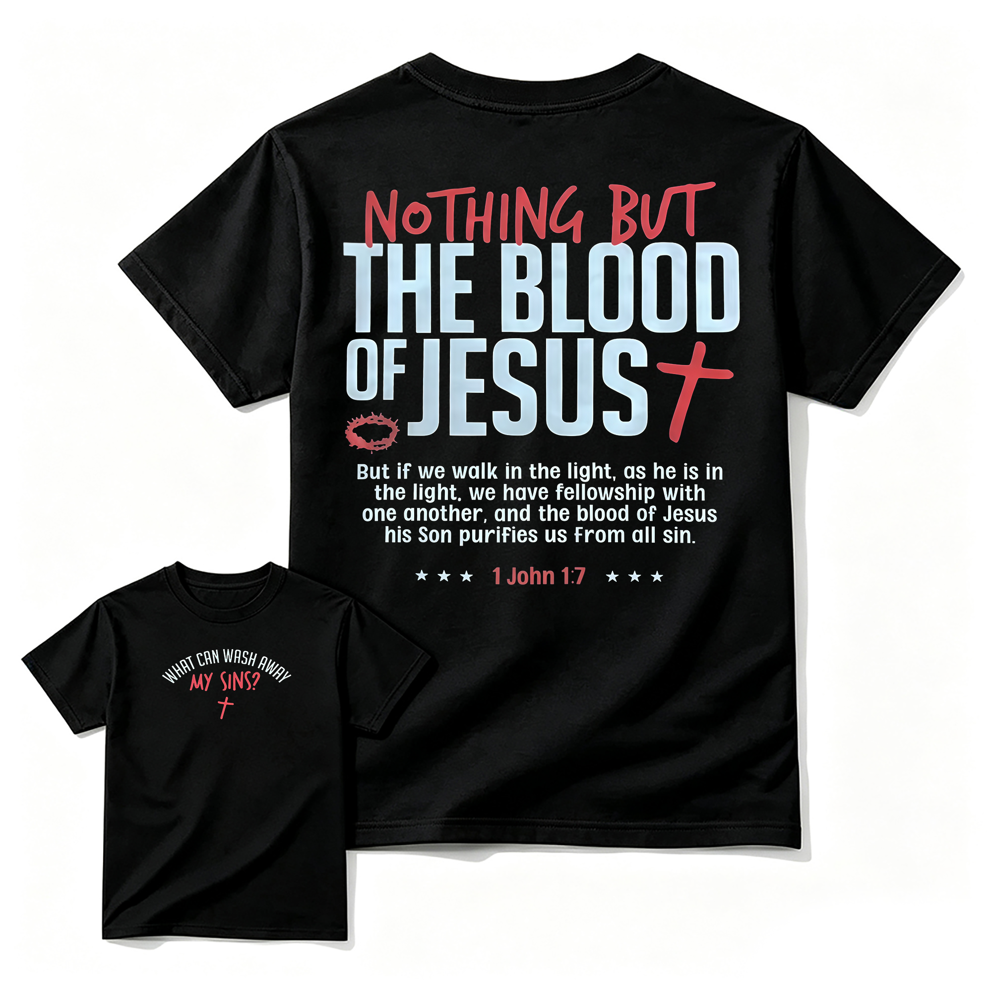 Nothing But The Blood Christian Faith Verse T-Shirt
