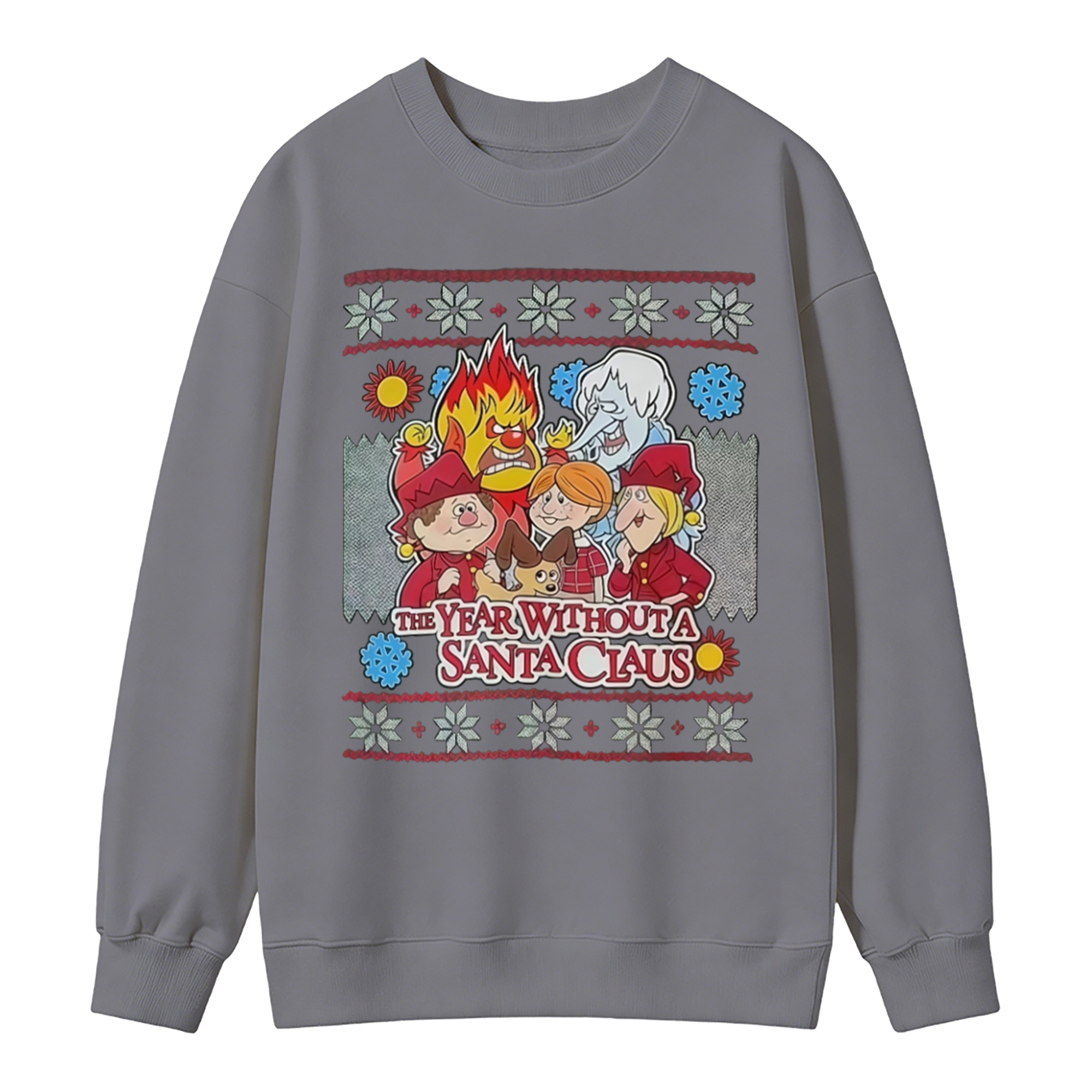 Retro Christmas Classic Cartoon Sweatshirt - Ugly Holiday Sweater Graphic Pullover