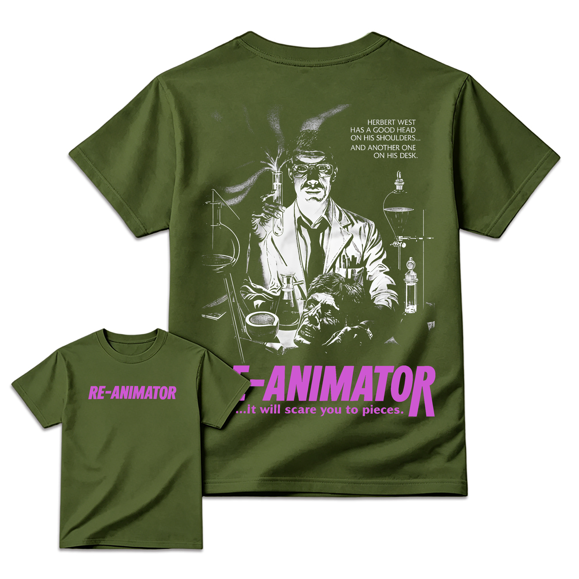 Gothic Mad Scientist Poster Graphic T-Shirt Oversized Streetwear Tee