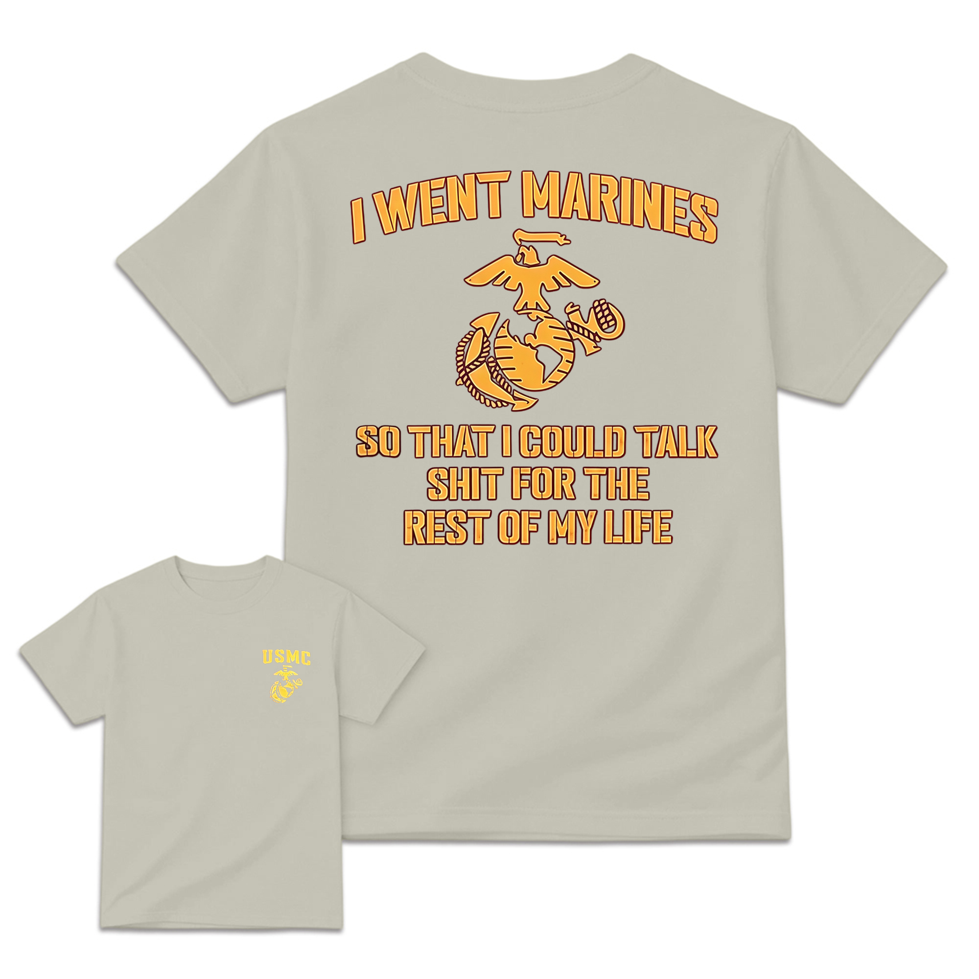 Military Crest Veteran Humor Graphic T-Shirt