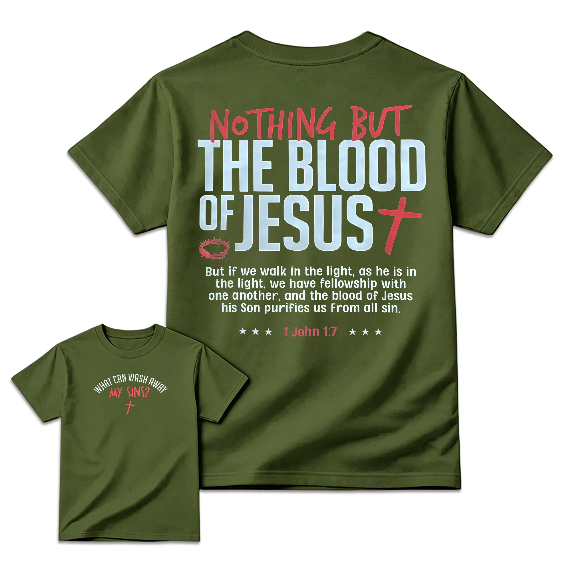 Nothing But The Blood Christian Faith Verse T-Shirt