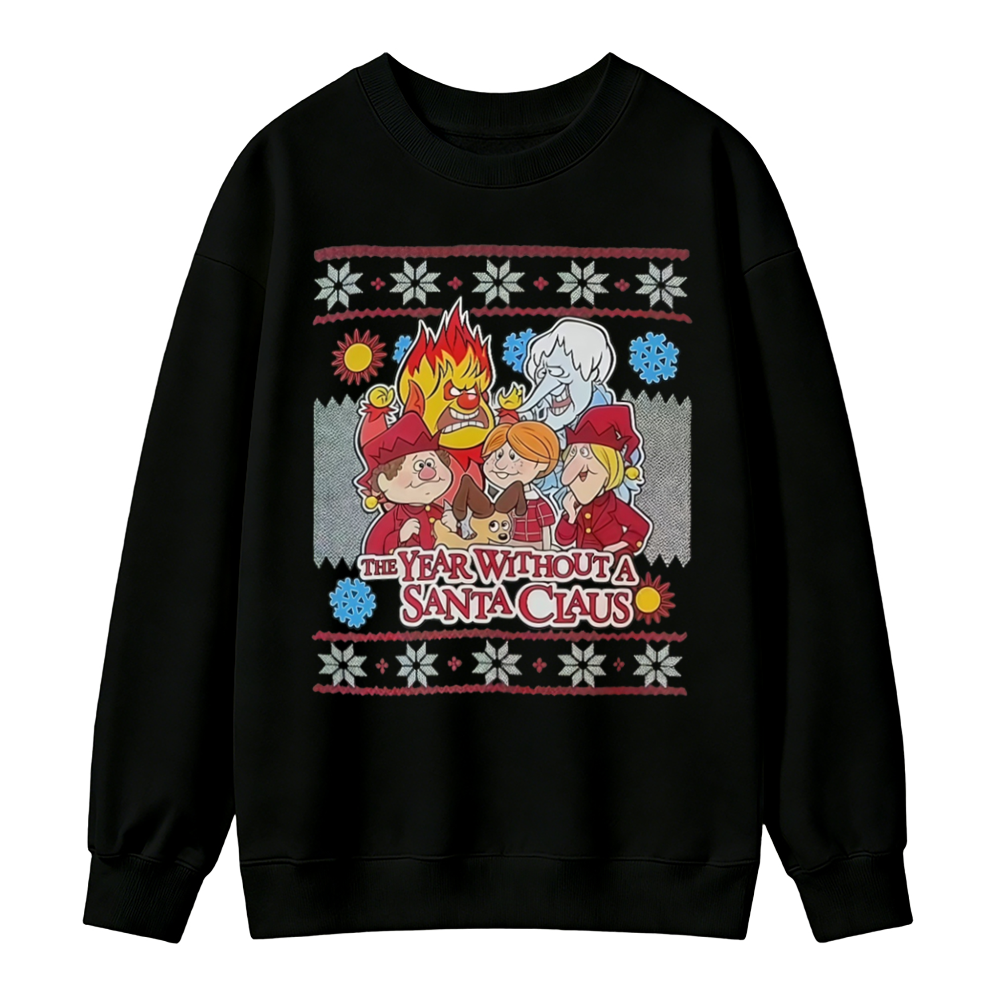 Retro Christmas Classic Cartoon Sweatshirt - Ugly Holiday Sweater Graphic Pullover