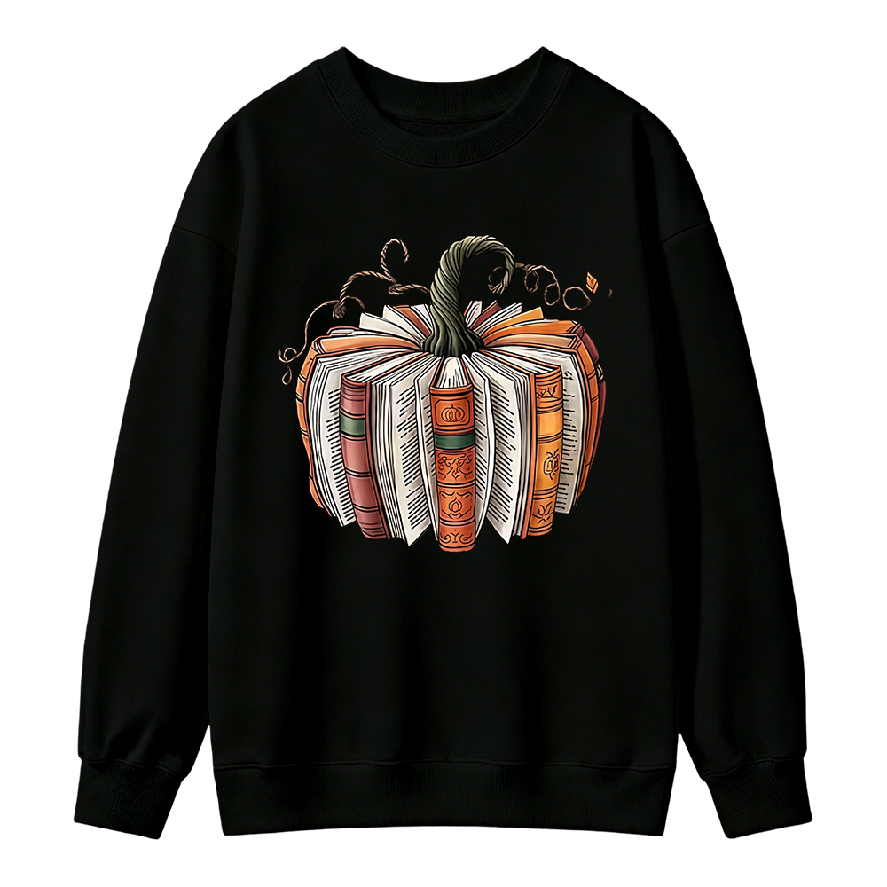 Bookish Pumpkin Fall Crewneck Sweatshirt