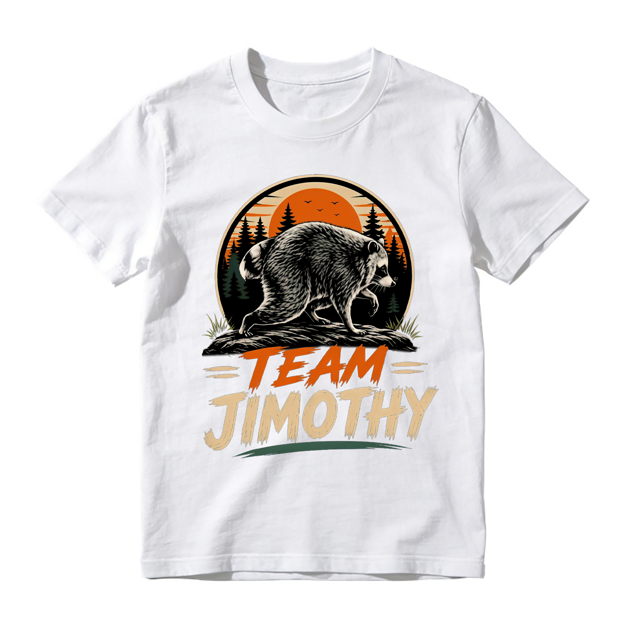Team Jimothy Raccoon Sunset Vintage T-Shirt