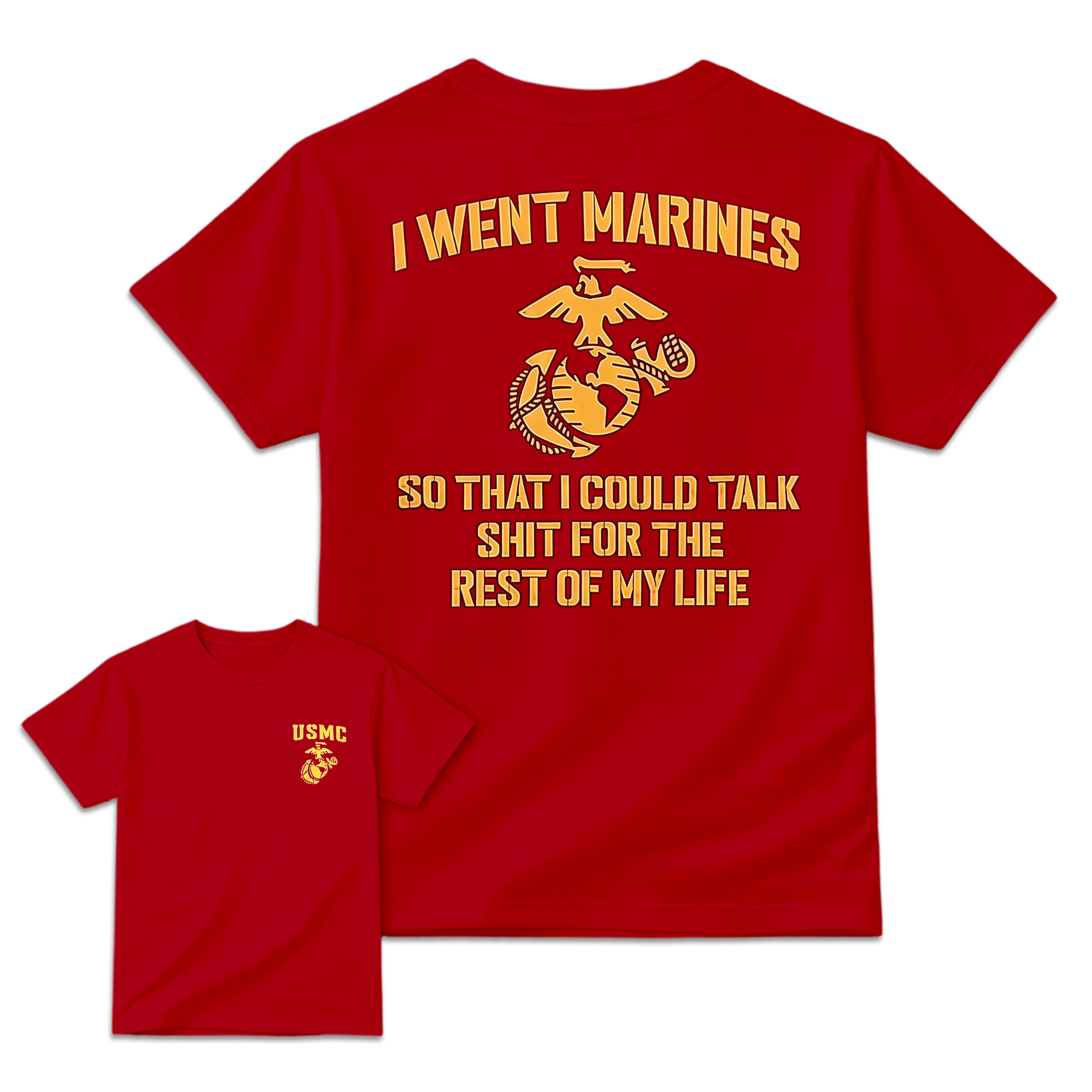 Military Crest Veteran Humor Graphic T-Shirt