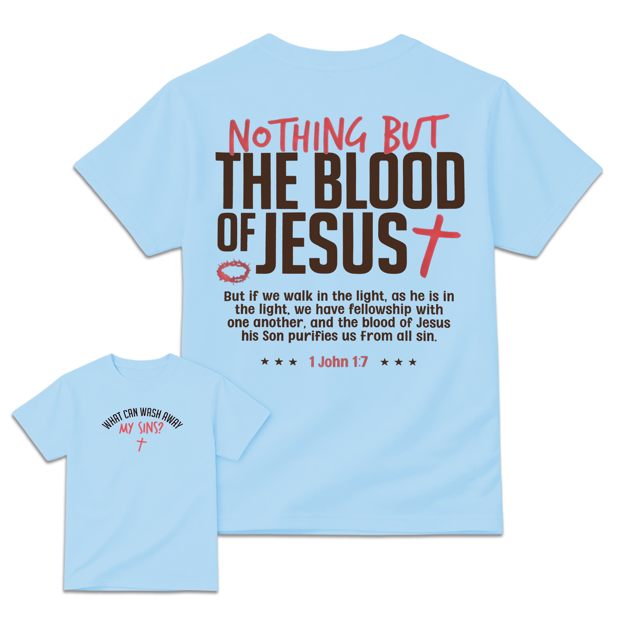 Nothing But The Blood Christian Faith Verse T-Shirt