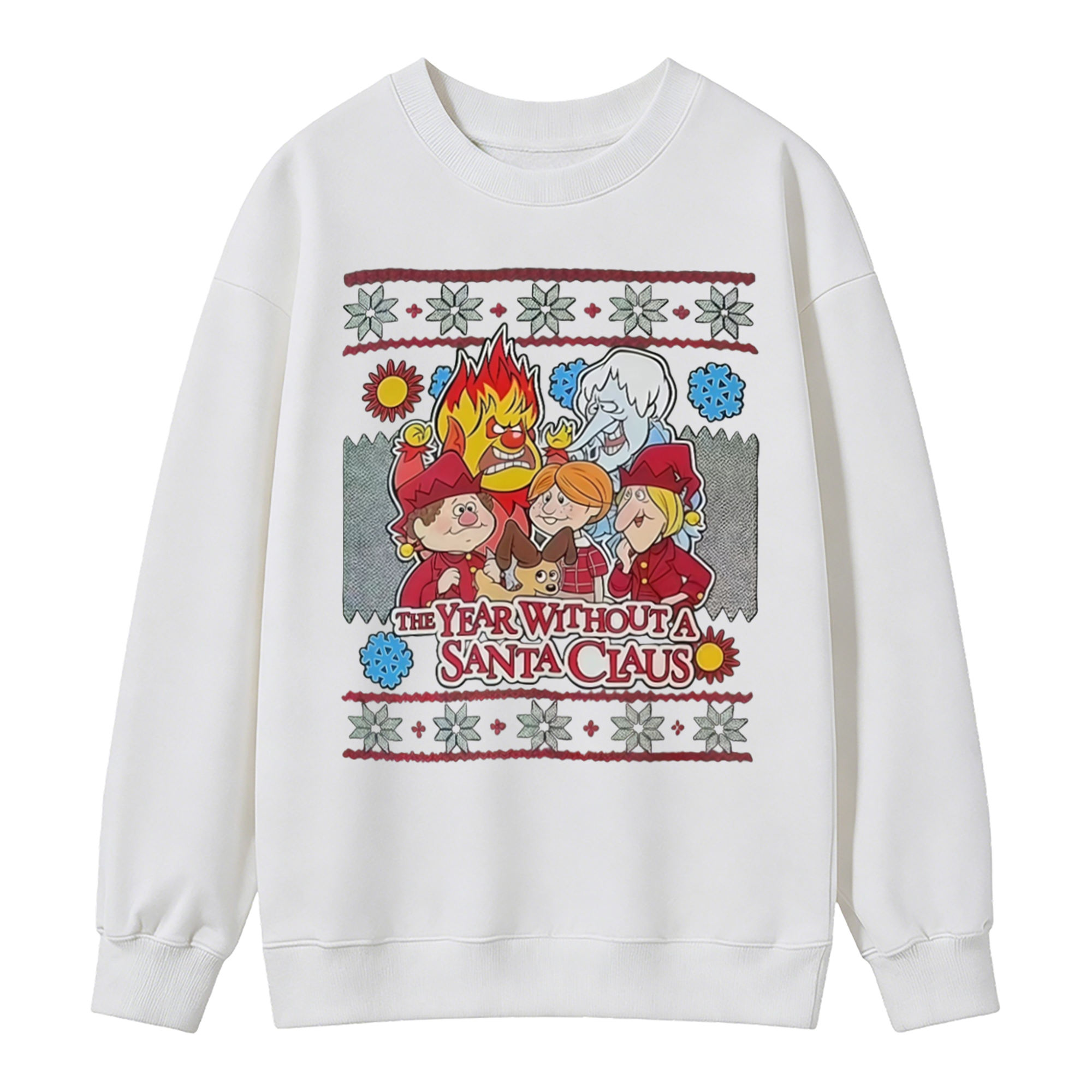 Retro Christmas Classic Cartoon Sweatshirt - Ugly Holiday Sweater Graphic Pullover