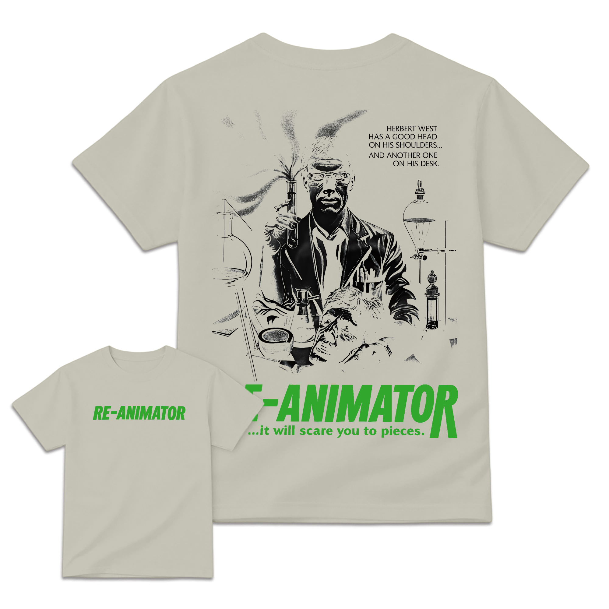 Gothic Mad Scientist Poster Graphic T-Shirt Oversized Streetwear Tee
