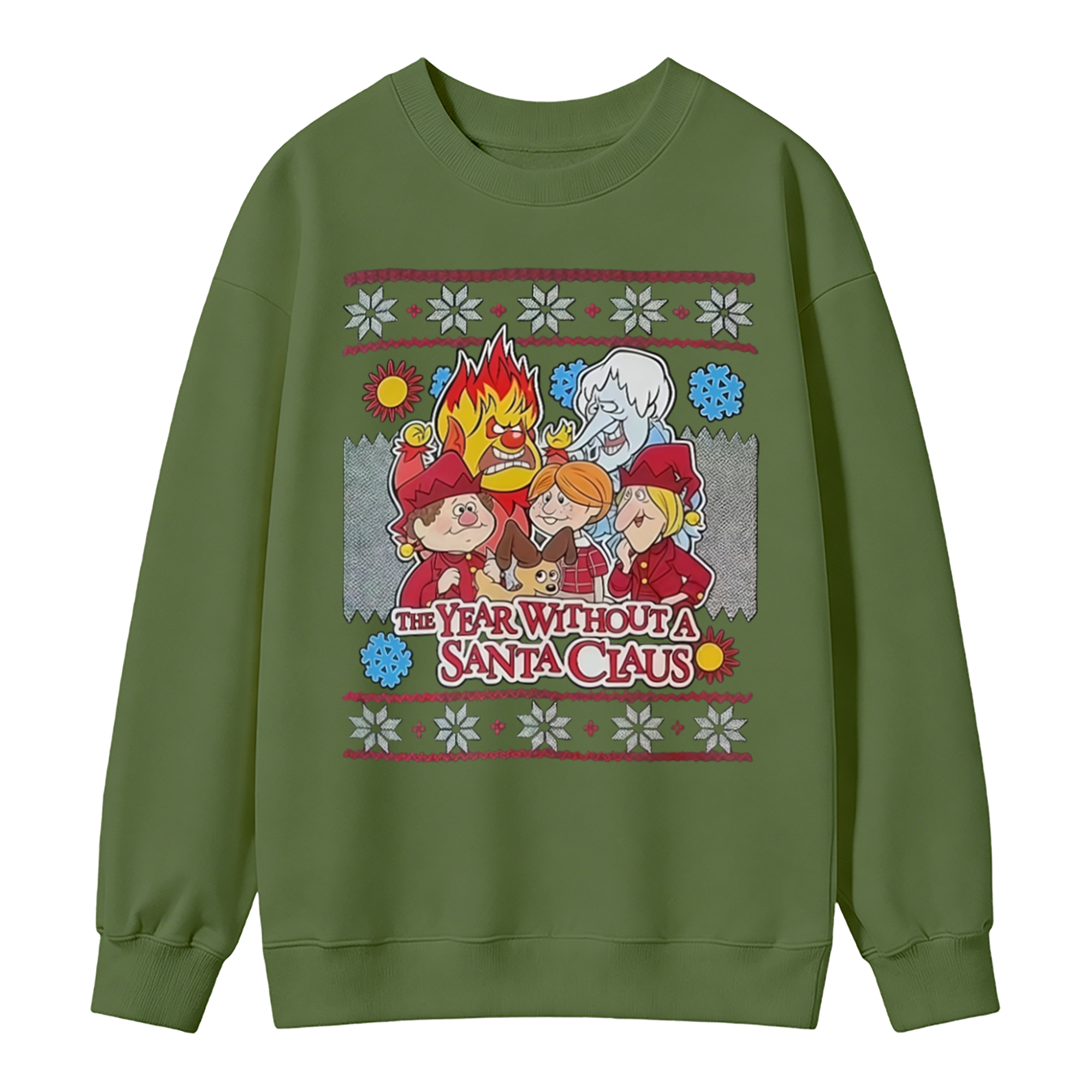 Retro Christmas Classic Cartoon Sweatshirt - Ugly Holiday Sweater Graphic Pullover