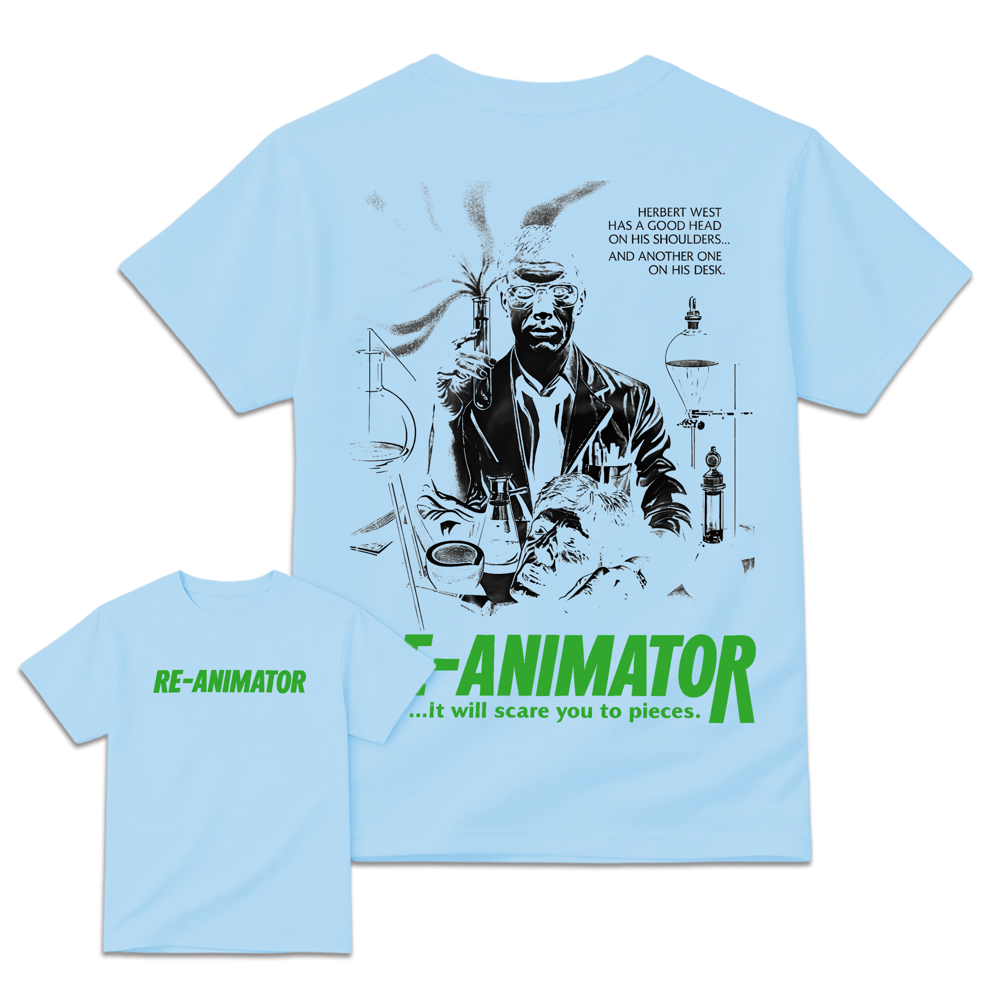 Gothic Mad Scientist Poster Graphic T-Shirt Oversized Streetwear Tee
