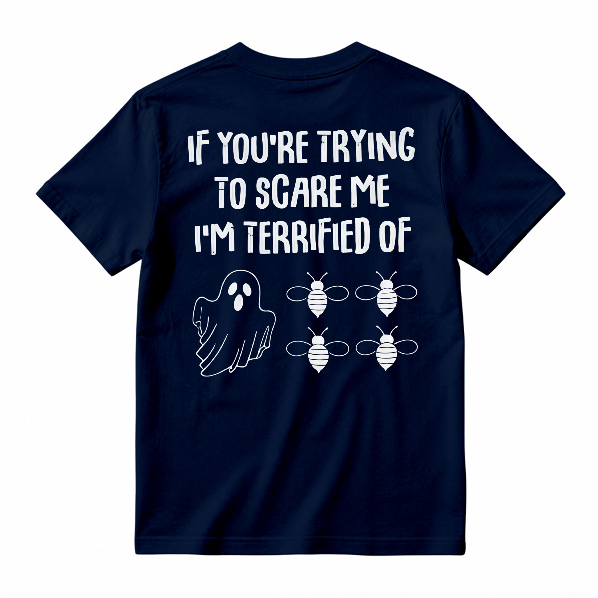 Ghost Bees Funny Halloween Graphic T-Shirt