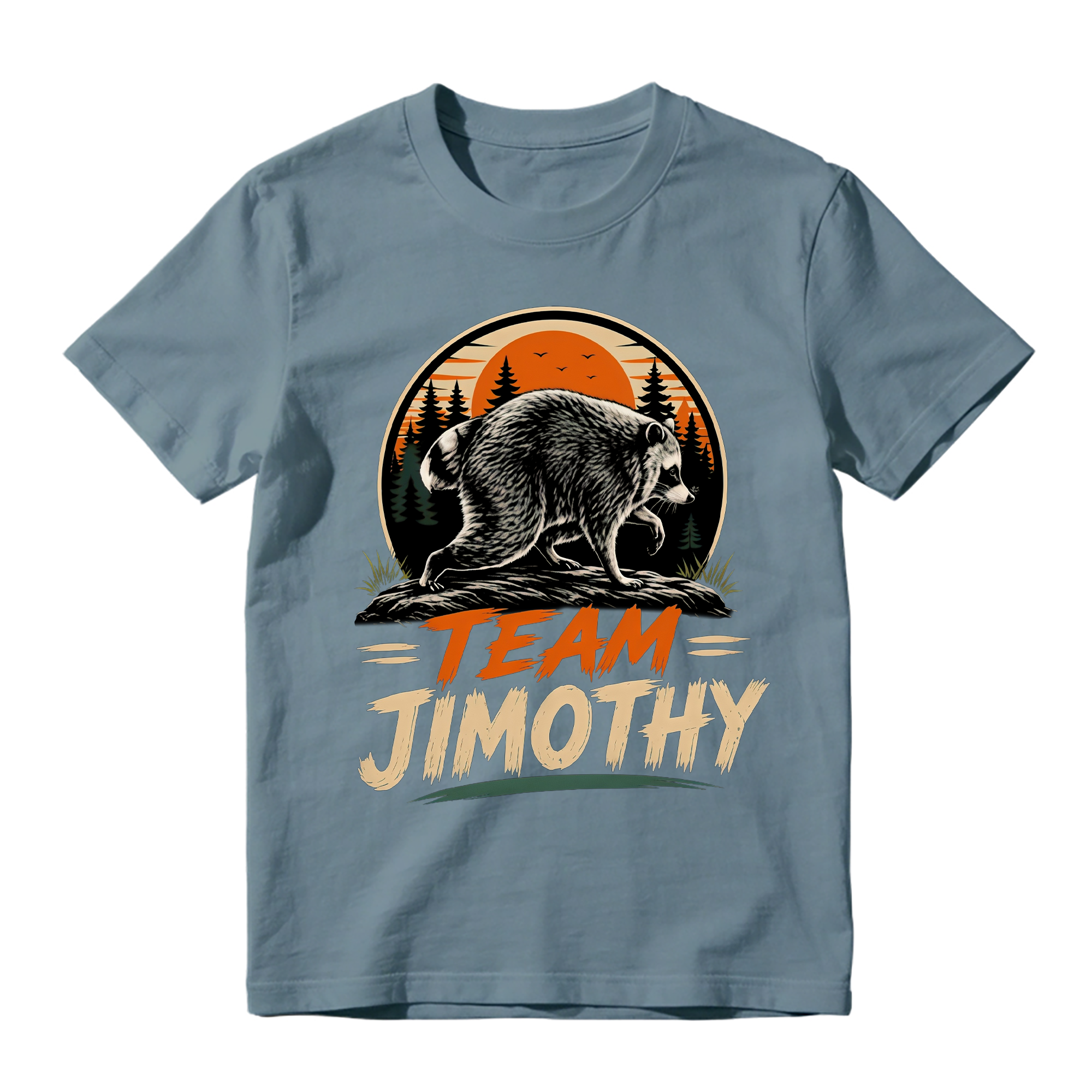 Team Jimothy Raccoon Sunset Vintage T-Shirt