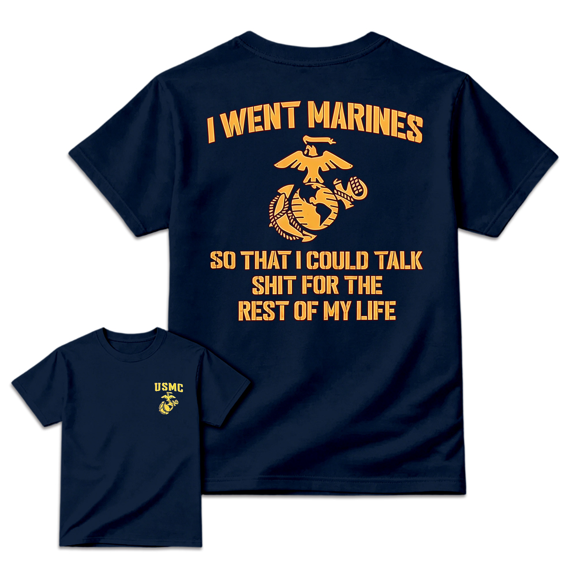 Military Crest Veteran Humor Graphic T-Shirt