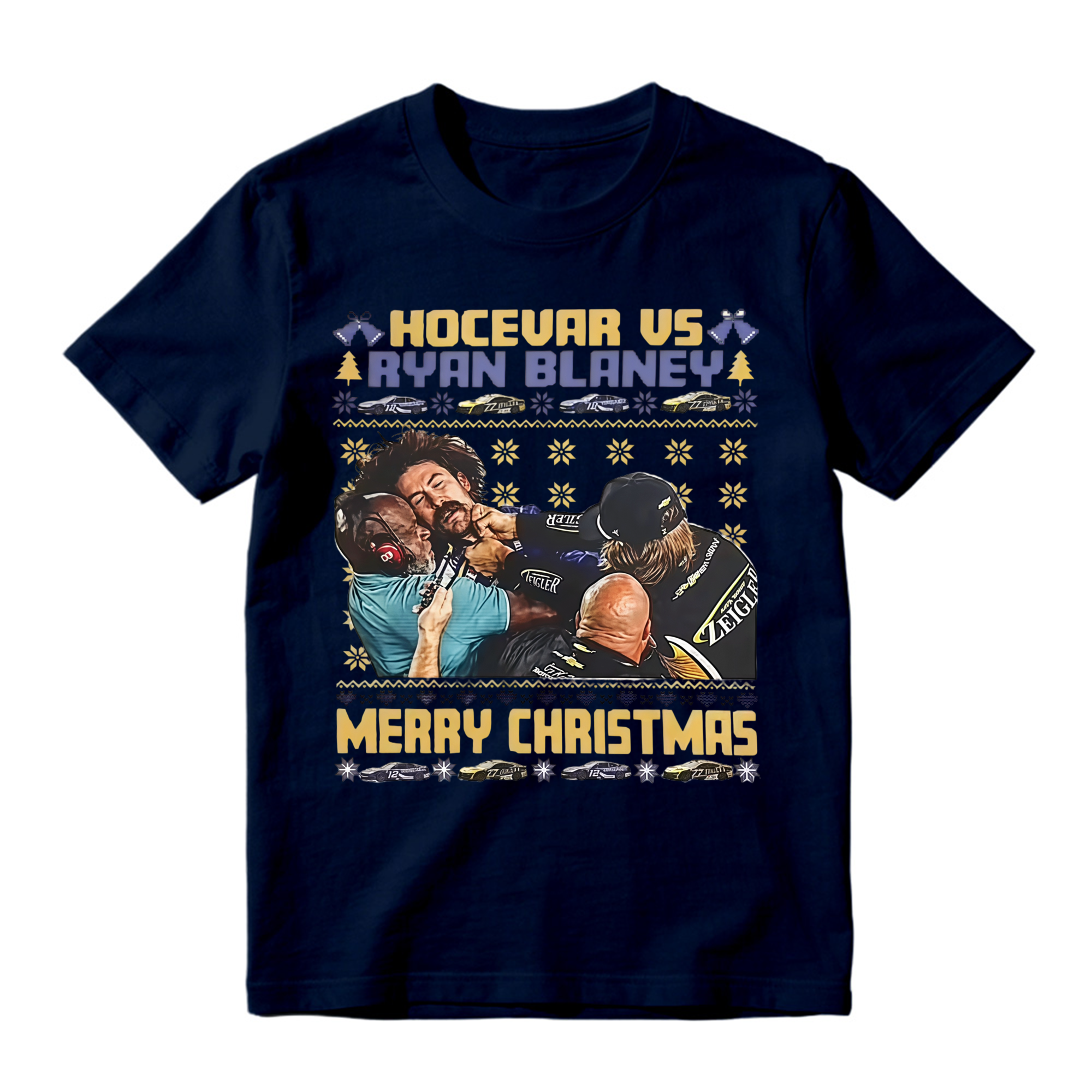Racing Christmas Brawl Ugly Sweater T-Shirt