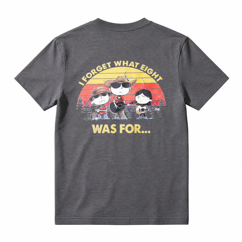 I Forget What Eight Was For Vintage Sunset Cartoon Characters T-shirt