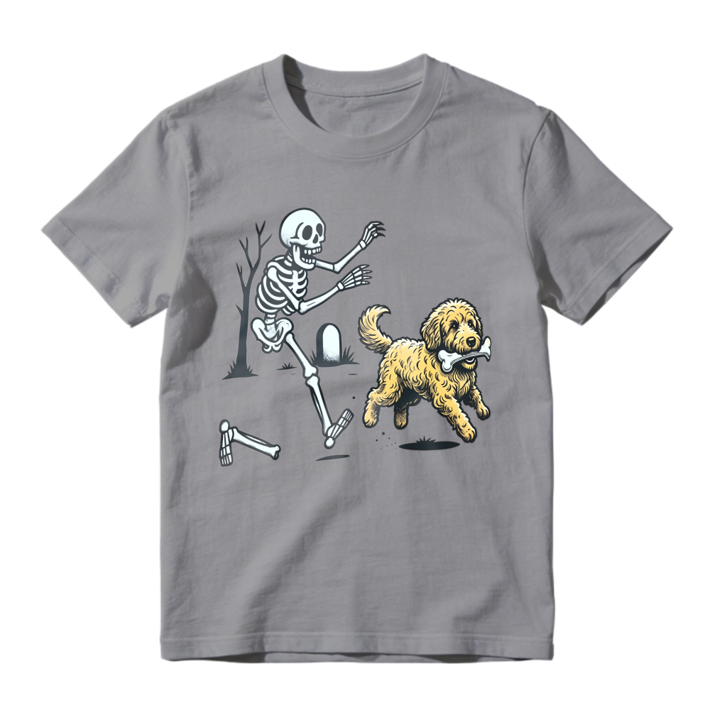 Skeleton Running From Dog With Bone Unisex Classic T-shirt