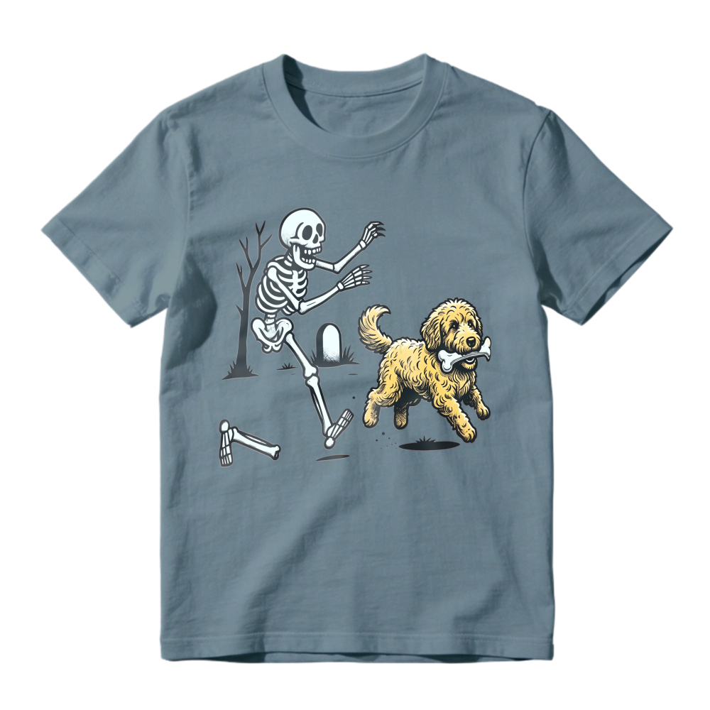 Skeleton Running From Dog With Bone Unisex Classic T-shirt