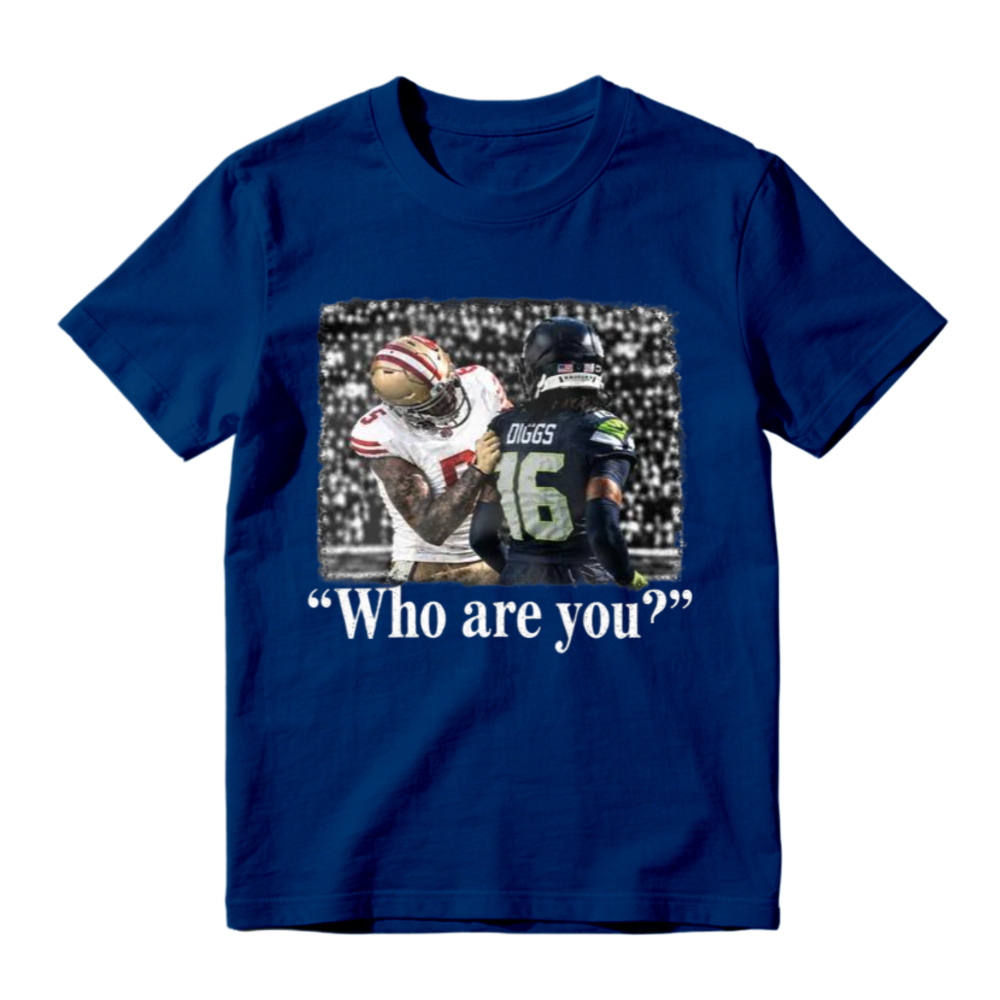 Retro Style Football Confrontation T-Shirt , "Who Are You" Slogan Tee - Vintage Sports Graphic Shirt , Unisex Streetwear Top