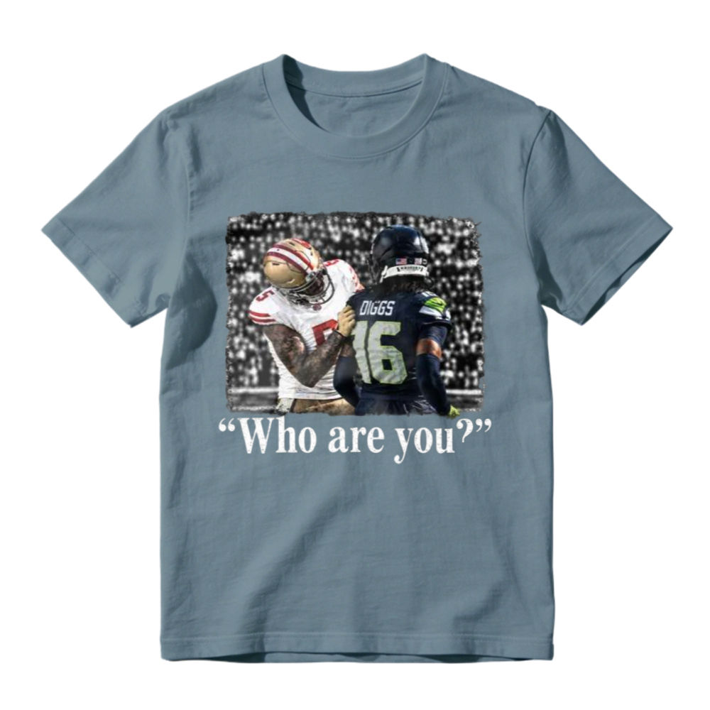 Retro Style Football Confrontation T-Shirt , "Who Are You" Slogan Tee - Vintage Sports Graphic Shirt , Unisex Streetwear Top