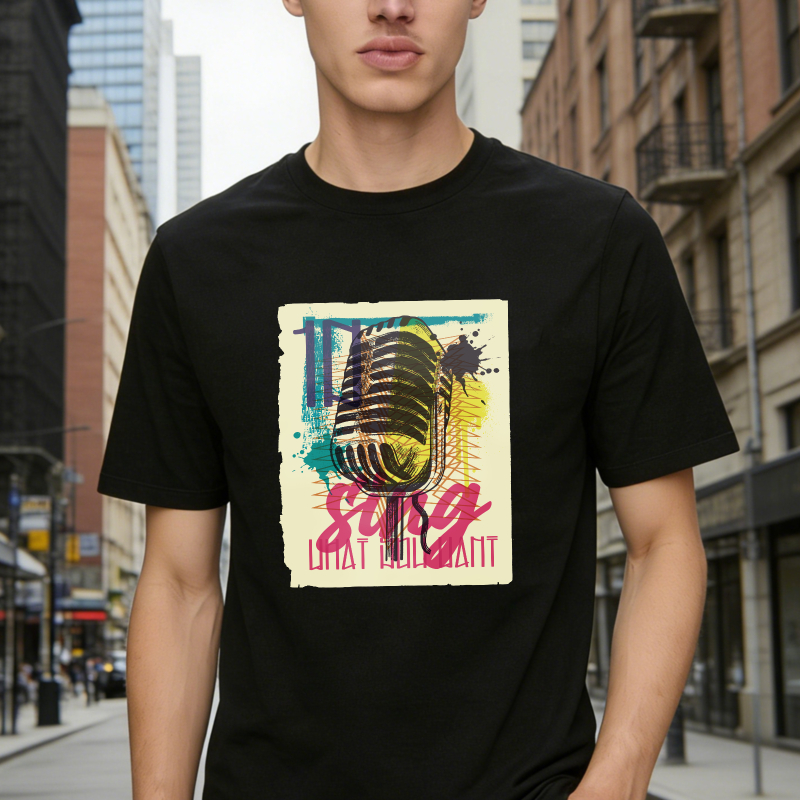 Vintage Microphone Sing What You Want Graphic Unisex Classic T-shirt