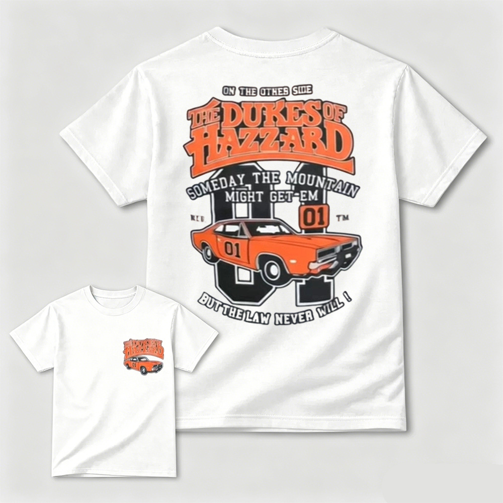 Retro American Muscle Car Graphic Tee Vintage Road Trip Cotton T-Shirt