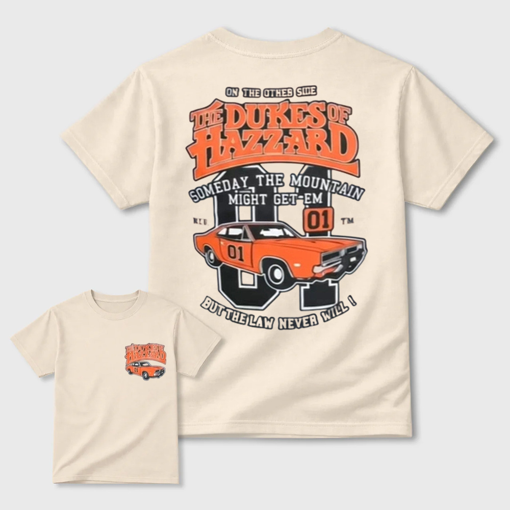 Retro American Muscle Car Graphic Tee Vintage Road Trip Cotton T-Shirt
