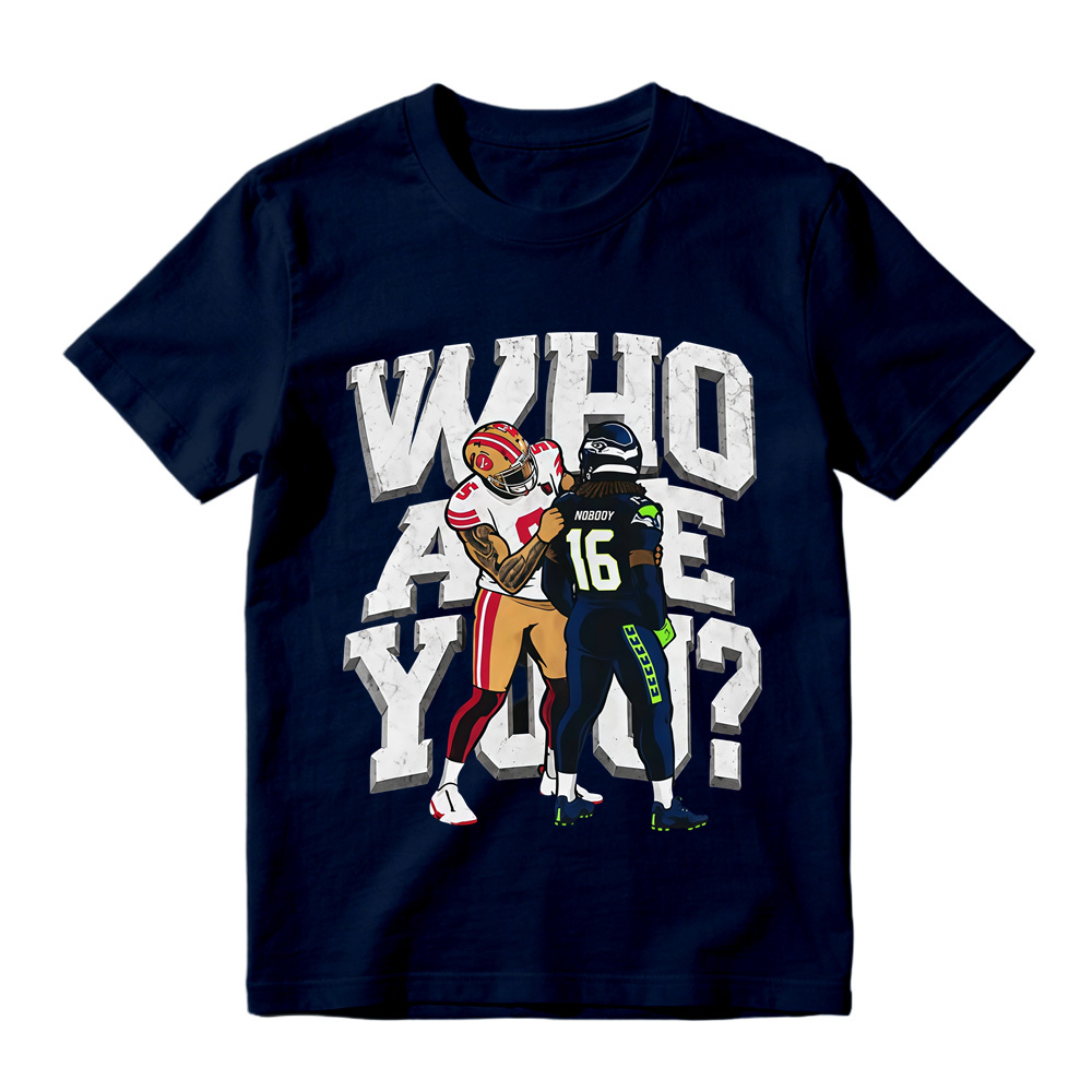 3D Block Letter Cartoon Football Meme Tee