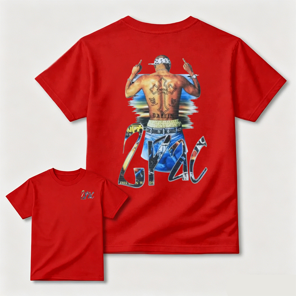 Tupac 2Pac Vintage Graphic Tee 90s Hip Hop Rap Legends Retro Streetwear T-Shirt
