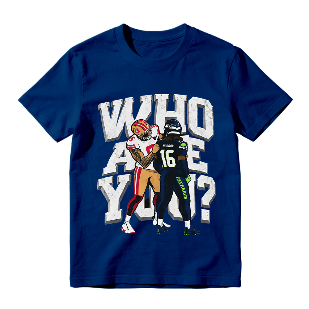 3D Block Letter Cartoon Football Meme Tee