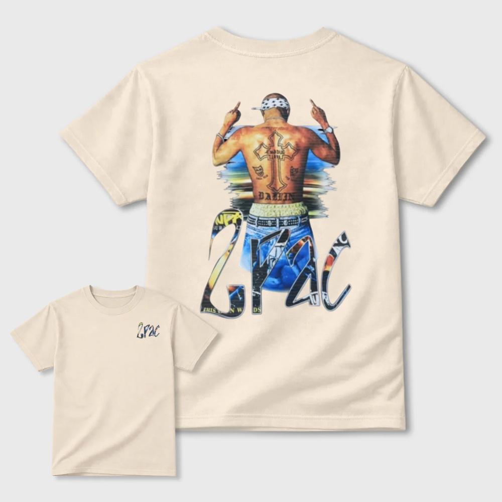 Tupac 2Pac Vintage Graphic Tee 90s Hip Hop Rap Legends Retro Streetwear T-Shirt