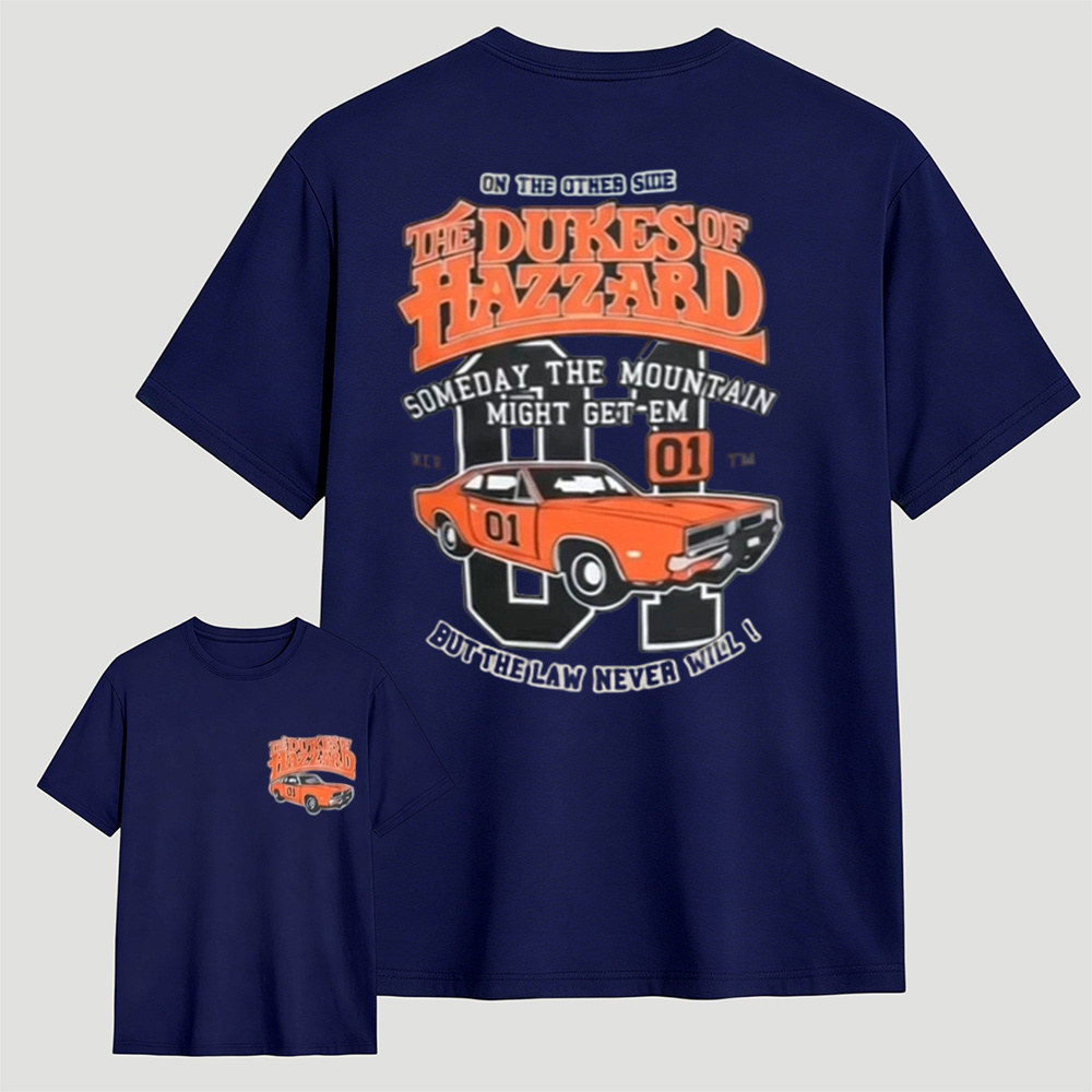 Retro American Muscle Car Graphic Tee Vintage Road Trip Cotton T-Shirt